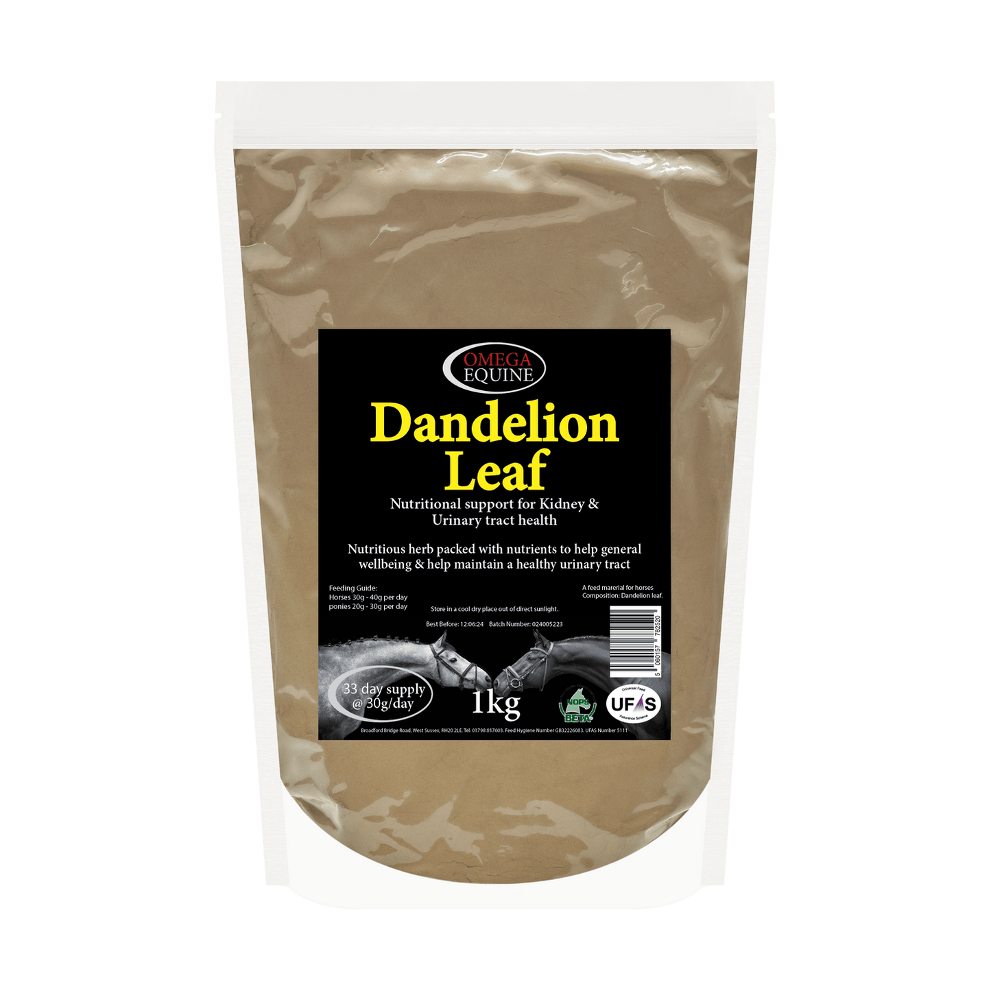 Omega Equine Dandelion Leaf - N P Equestrian & Pet Supplies Ltd