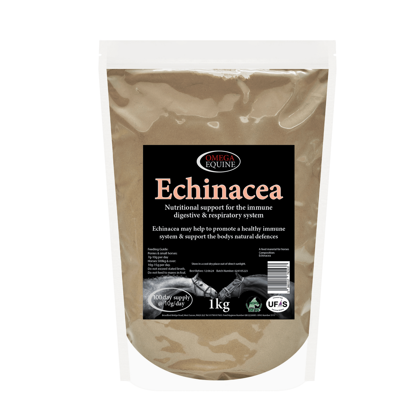 Omega Equine Echinacea Powder - N P Equestrian & Pet Supplies Ltd