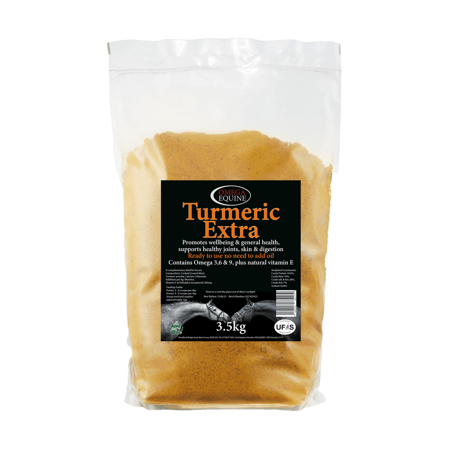 Omega Equine Turmeric Extra - N P Equestrian & Pet Supplies Ltd