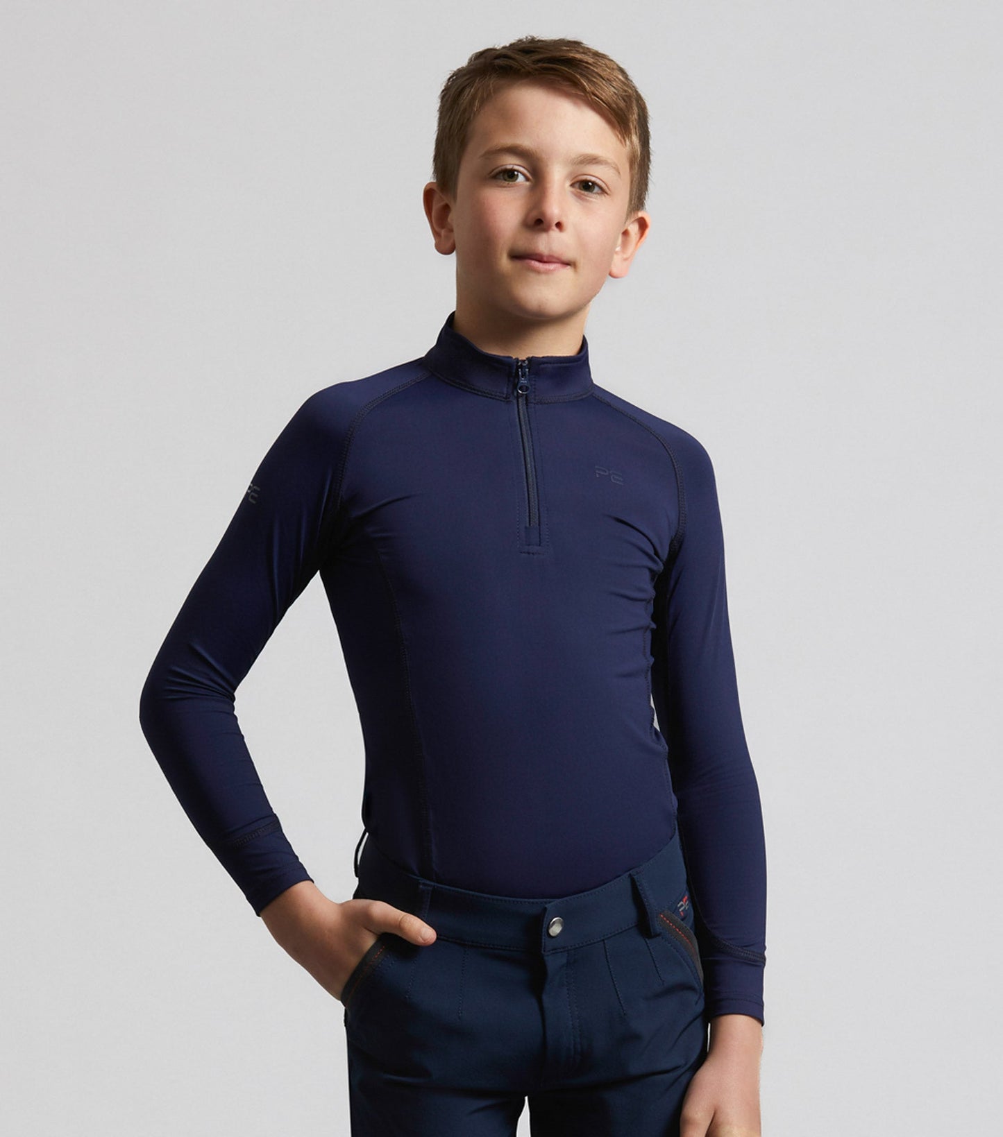 Premier Equine Junior Ombretta Technical Riding Top Navy