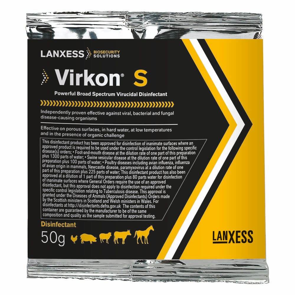 Lanxess Virkon S Sachet - N P Equestrian & Pet Supplies Ltd