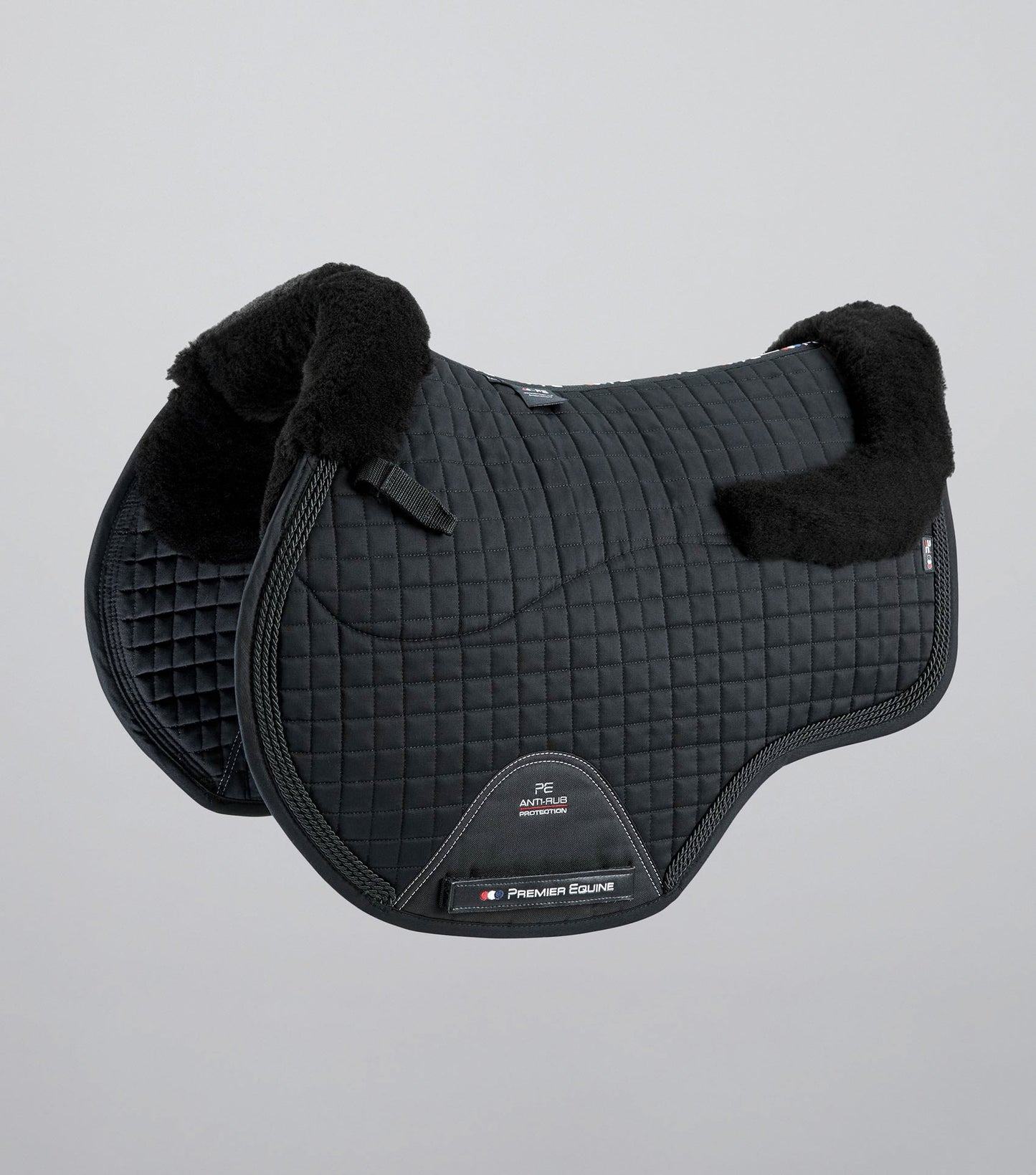 Premier Equine Pony Close Contact Merino Wool Half Lined European GP/ Jump Square Black/Black Wool