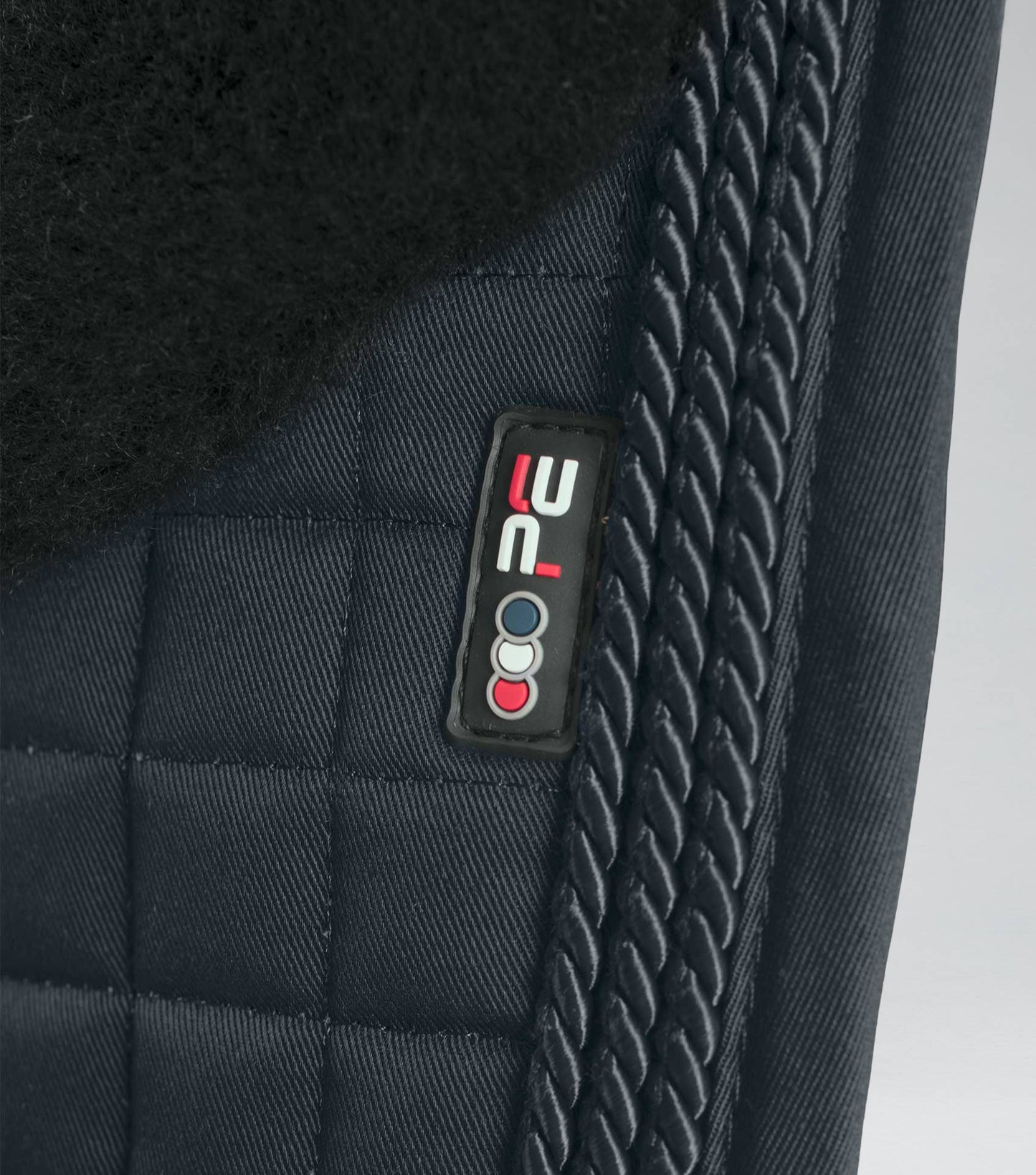 Premier Equine Pony Close Contact Merino Wool Half Lined European Dressage Square Black/Black Wool