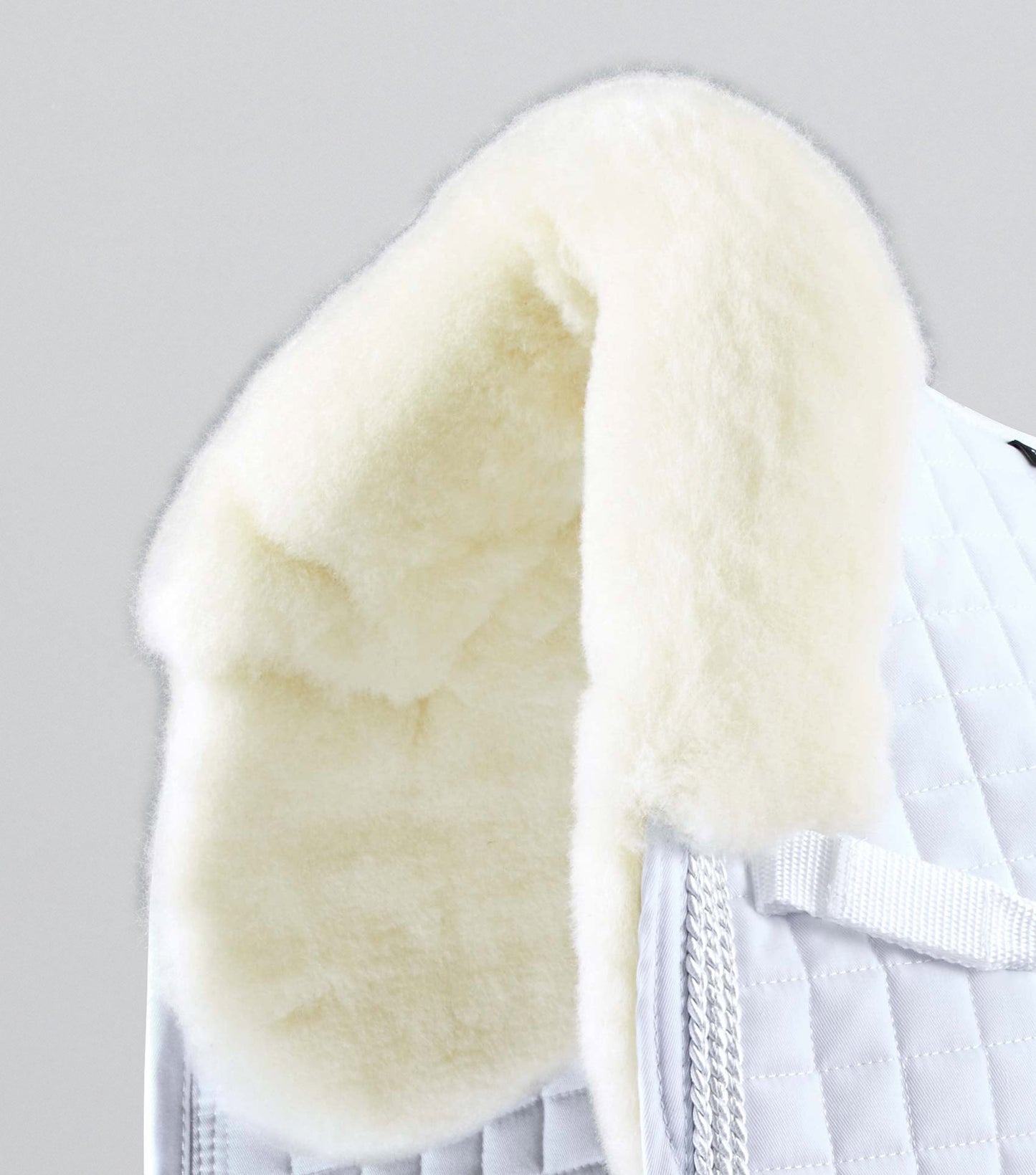 Premier Equine Pony Close Contact Merino Wool Half Lined European Dressage Square White/Natural Wool