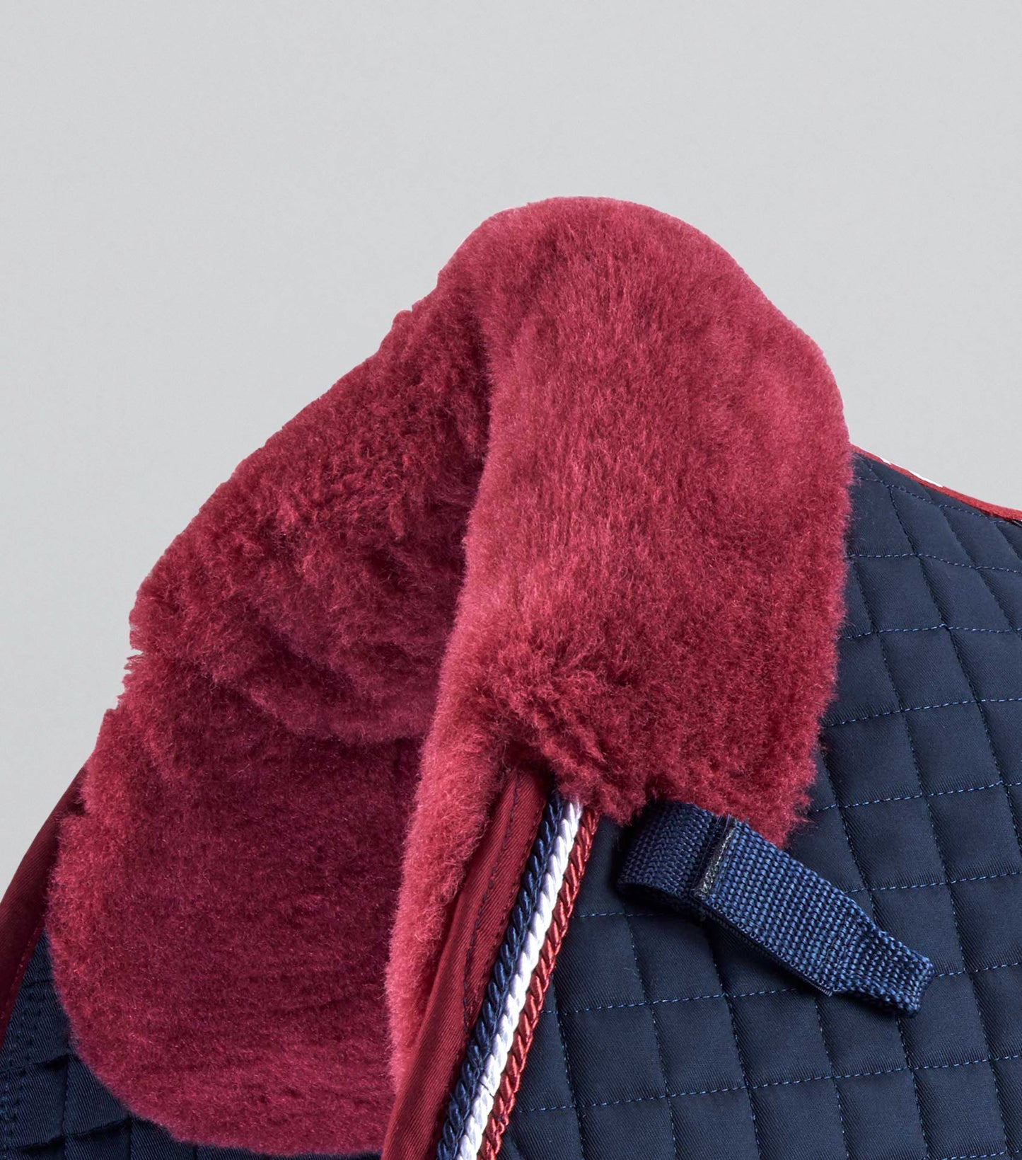 Premier Equine Pony Close Contact Merino Wool Half Lined European GP/ Jump Square Navy/Burgundy Wool