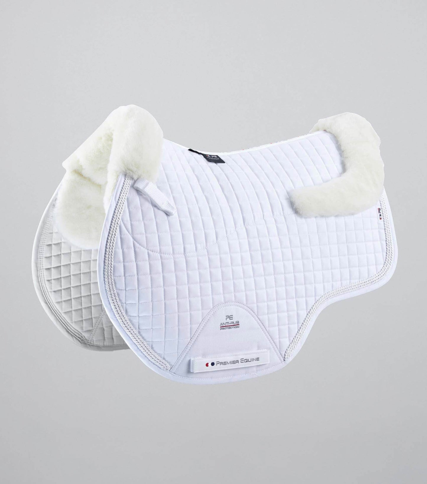 Premier Equine Pony Close Contact Merino Wool Half Lined European GP/ Jump Square White/Natural Wool - N P Equestrian & Pet Supplies Ltd