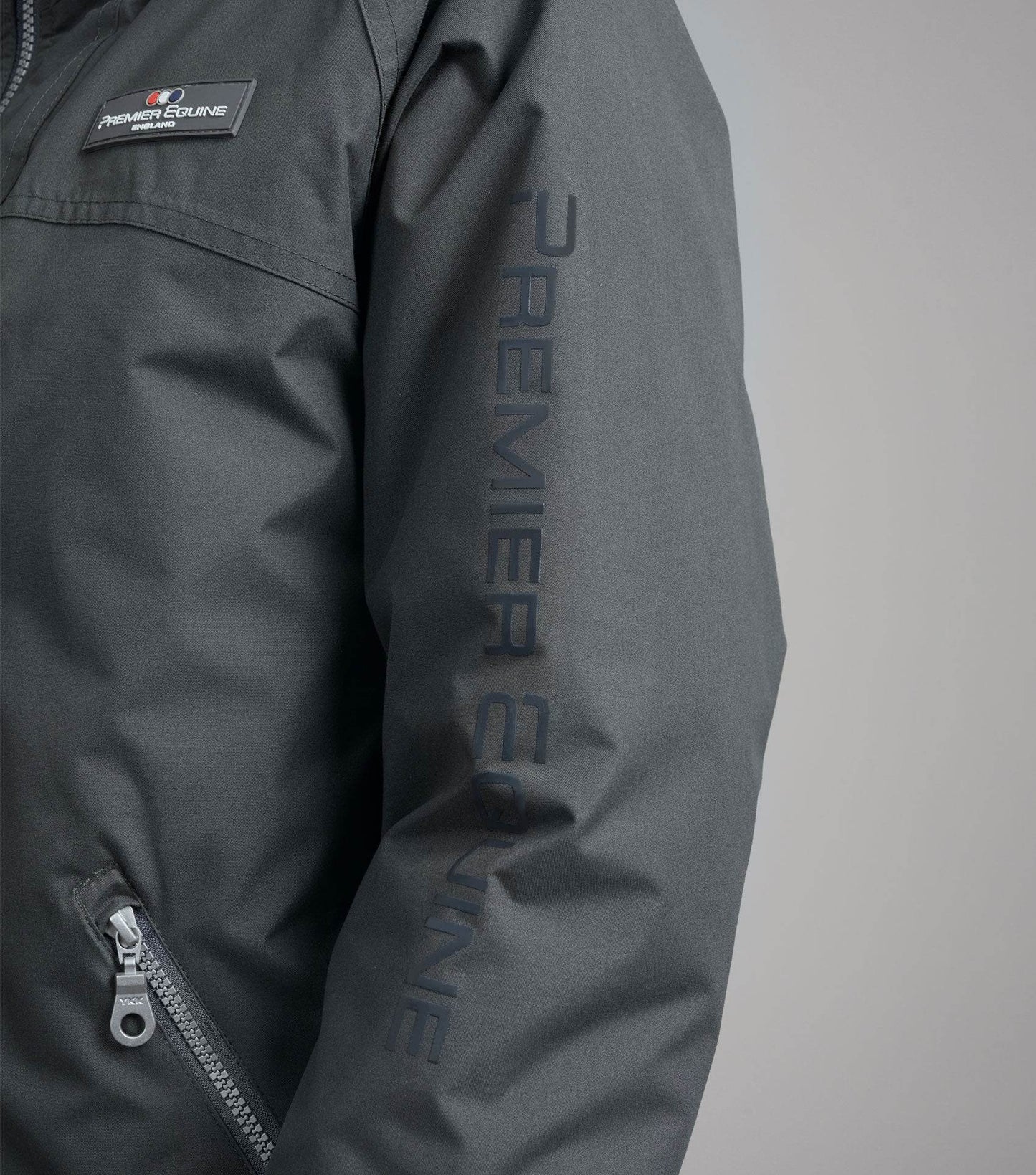 Premier Equine Pro Rider Unisex Waterproof Riding Jacket Anthracite Grey - N P Equestrian & Pet Supplies Ltd