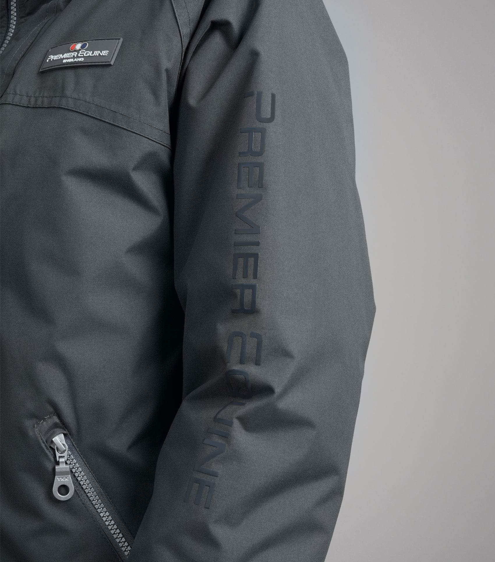 Premier Equine Pro Rider Unisex Waterproof Riding Jacket Anthracite Grey - N P Equestrian & Pet Supplies Ltd
