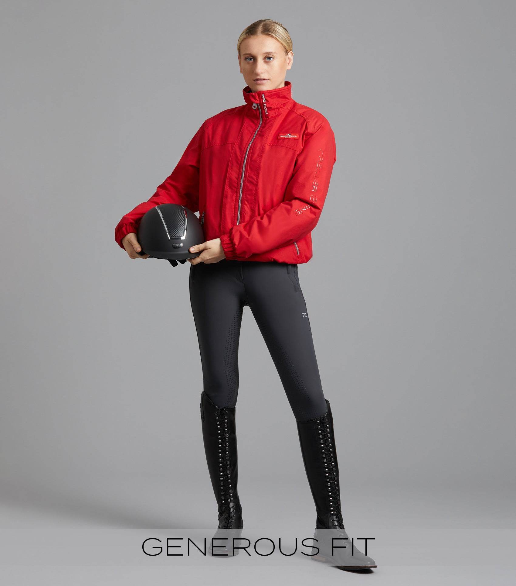 Premier Equine Pro Rider Unisex Waterproof Riding Jacket Red - N P Equestrian & Pet Supplies Ltd