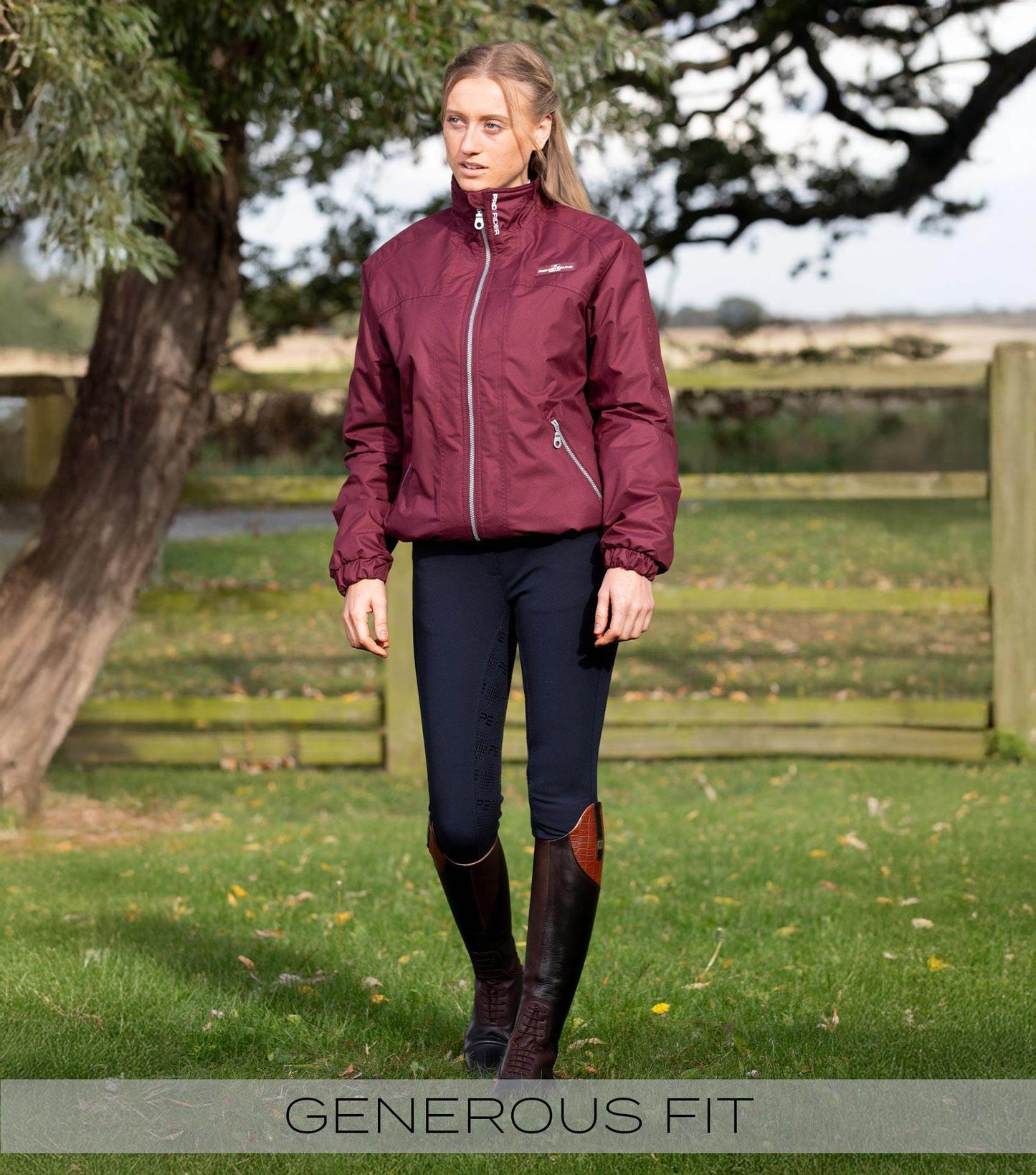 Premier Equine Pro Rider Unisex Waterproof Riding Jacket Wine - N P Equestrian & Pet Supplies Ltd