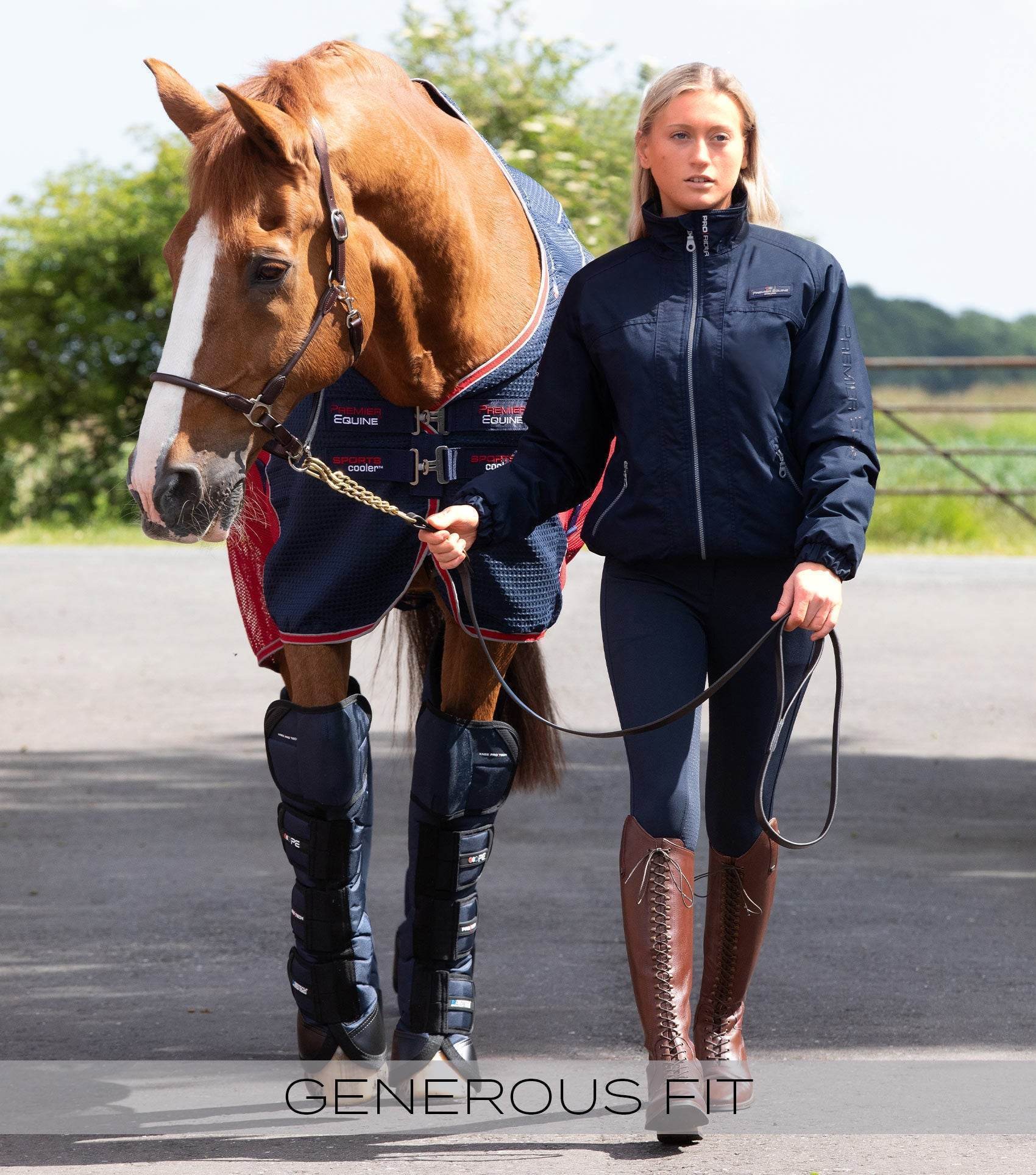 Premier Equine Pro Rider Unisex Waterproof Riding Jacket Navy - N P Equestrian & Pet Supplies Ltd