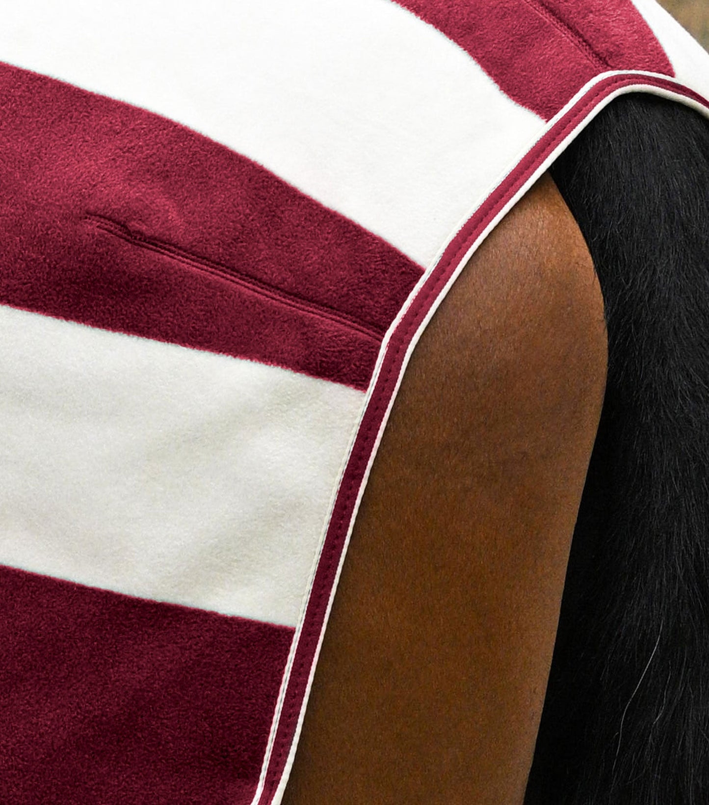 Premier Equine Vellus Horse Fleece Exercise Rug Burgundy/White
