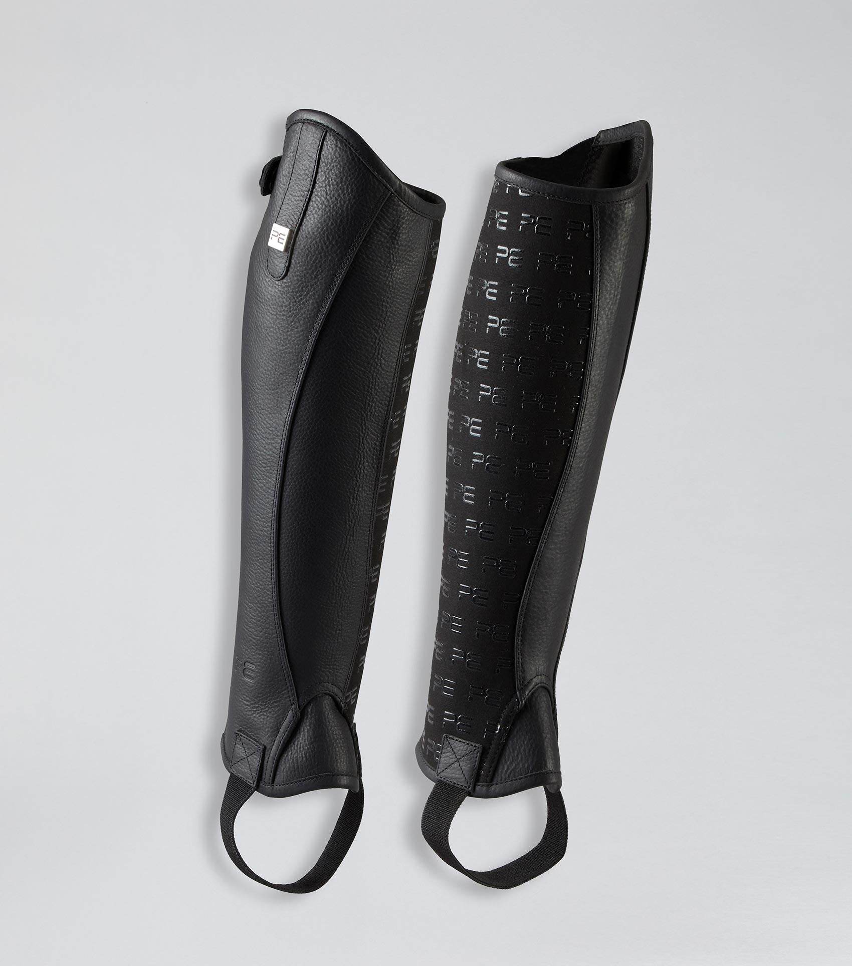 Premier Equine Actio Leather Half Chaps Black - N P Equestrian & Pet Supplies Ltd