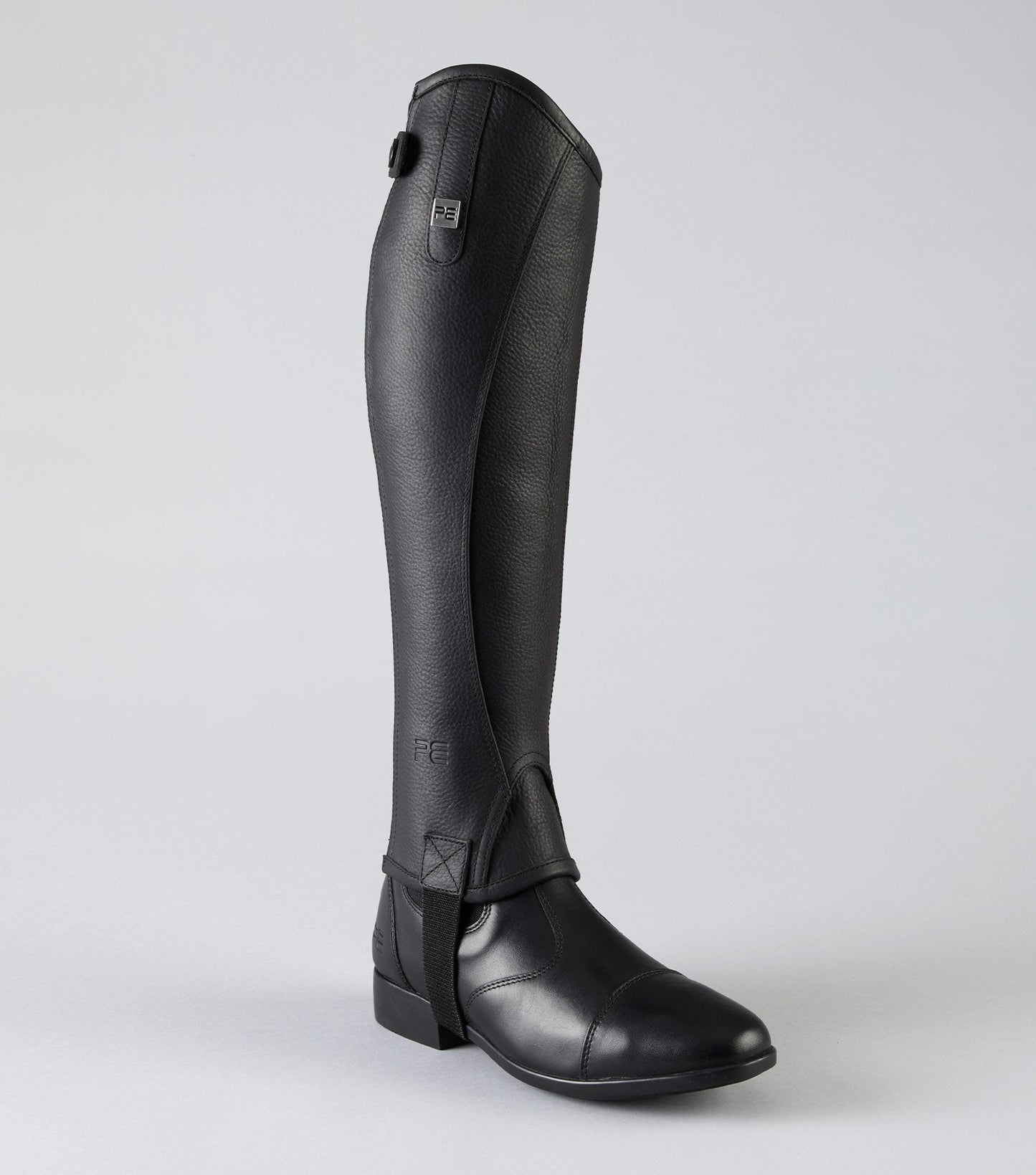 Premier Equine Actio Leather Half Chaps Black