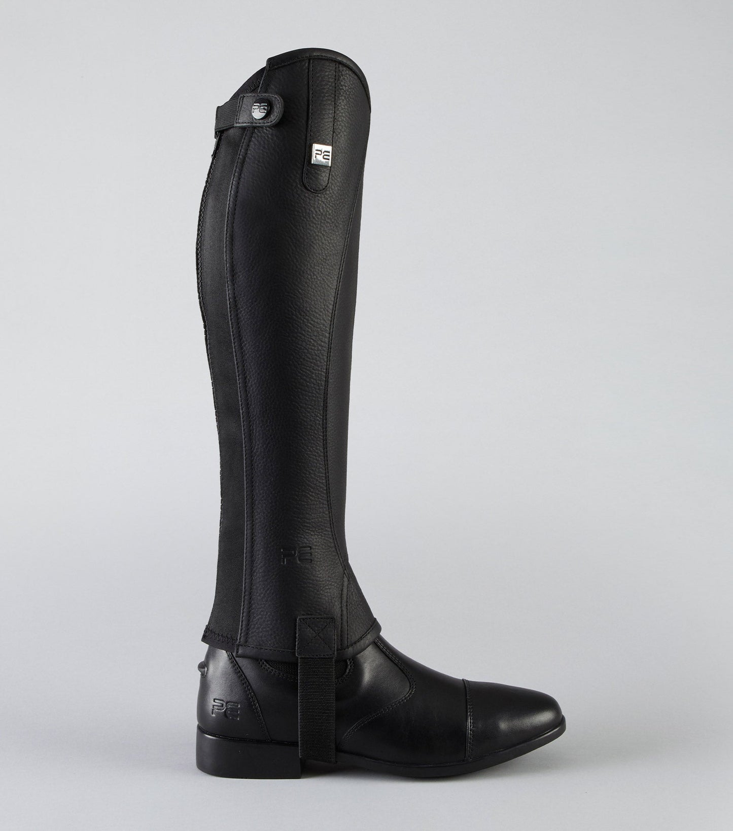 Premier Equine Actio Leather Half Chaps Black