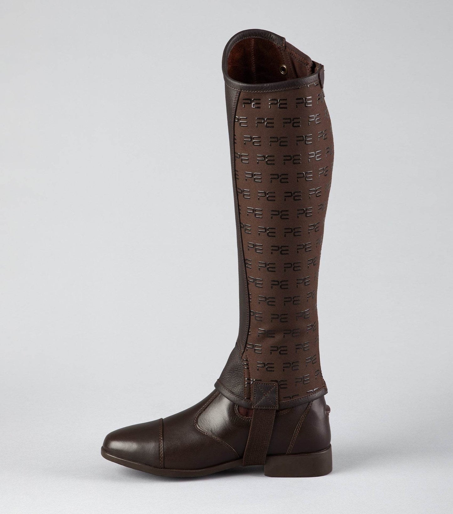 Premier Equine Actio Leather Half Chaps Brown - N P Equestrian & Pet Supplies Ltd