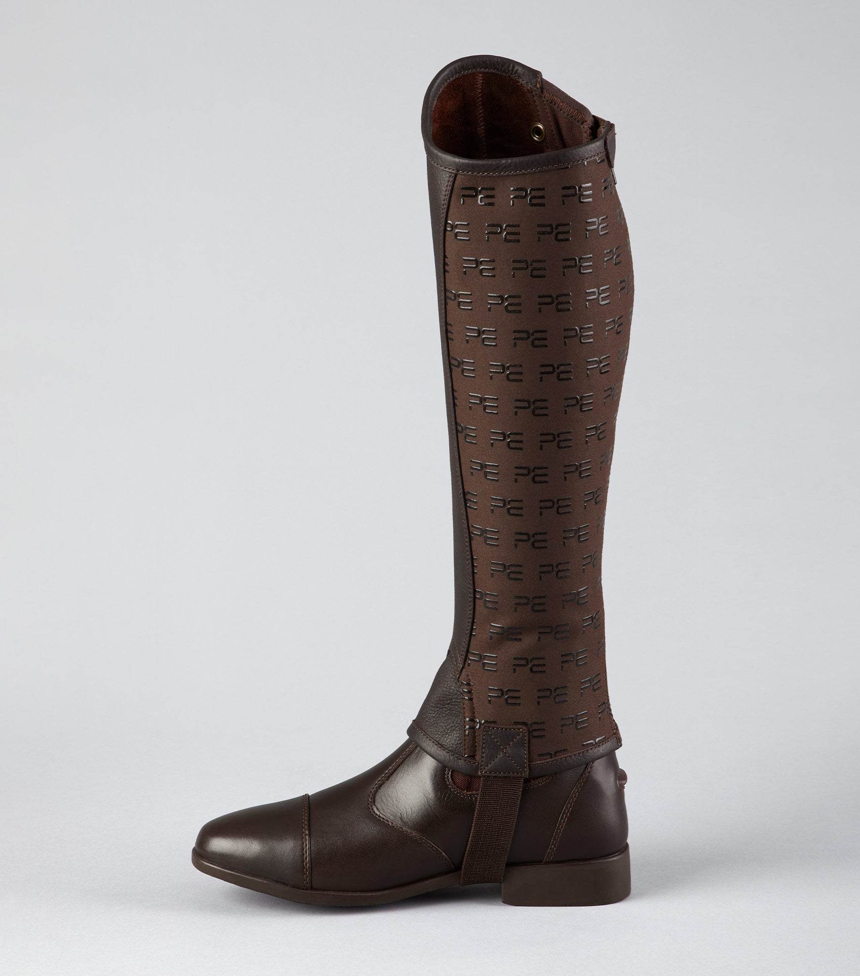 Premier Equine Actio Leather Half Chaps Brown - N P Equestrian & Pet Supplies Ltd