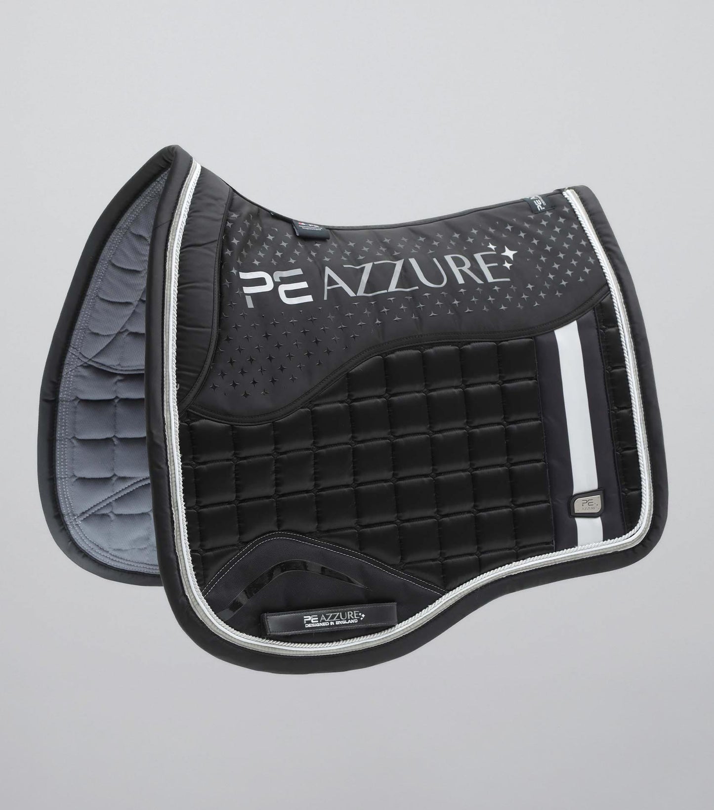 Premier Equine Azzure Anti-Slip Satin Dressage Square Black