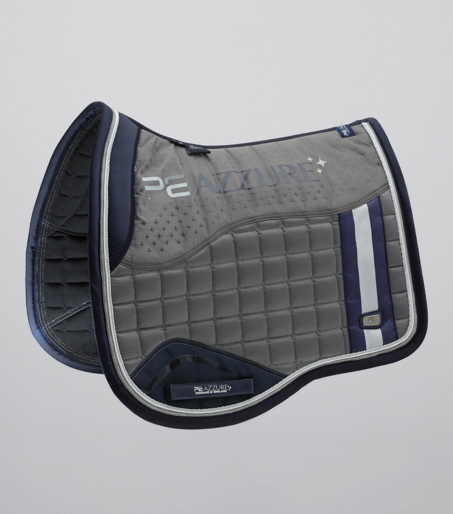 Premier Equine Azzure Anti-Slip Satin Dressage Square Grey