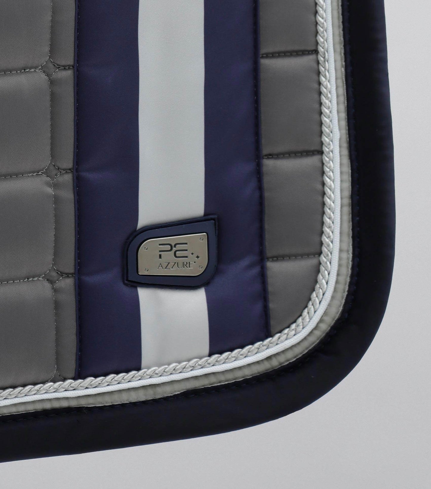 Premier Equine Azzure Anti-Slip Satin Dressage Square Grey - N P Equestrian & Pet Supplies Ltd