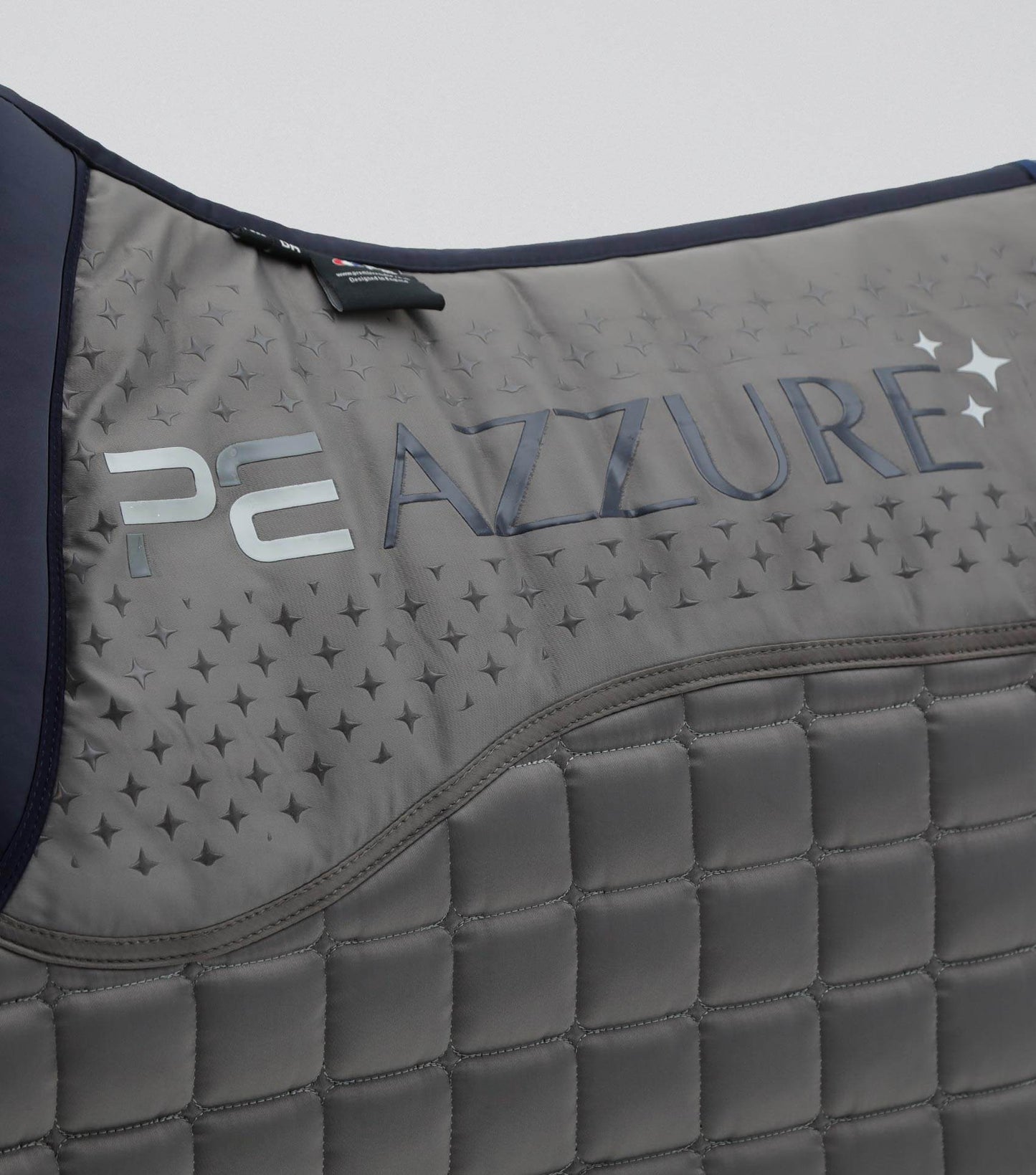 Premier Equine Azzure Anti-Slip Satin Dressage Square Grey - N P Equestrian & Pet Supplies Ltd