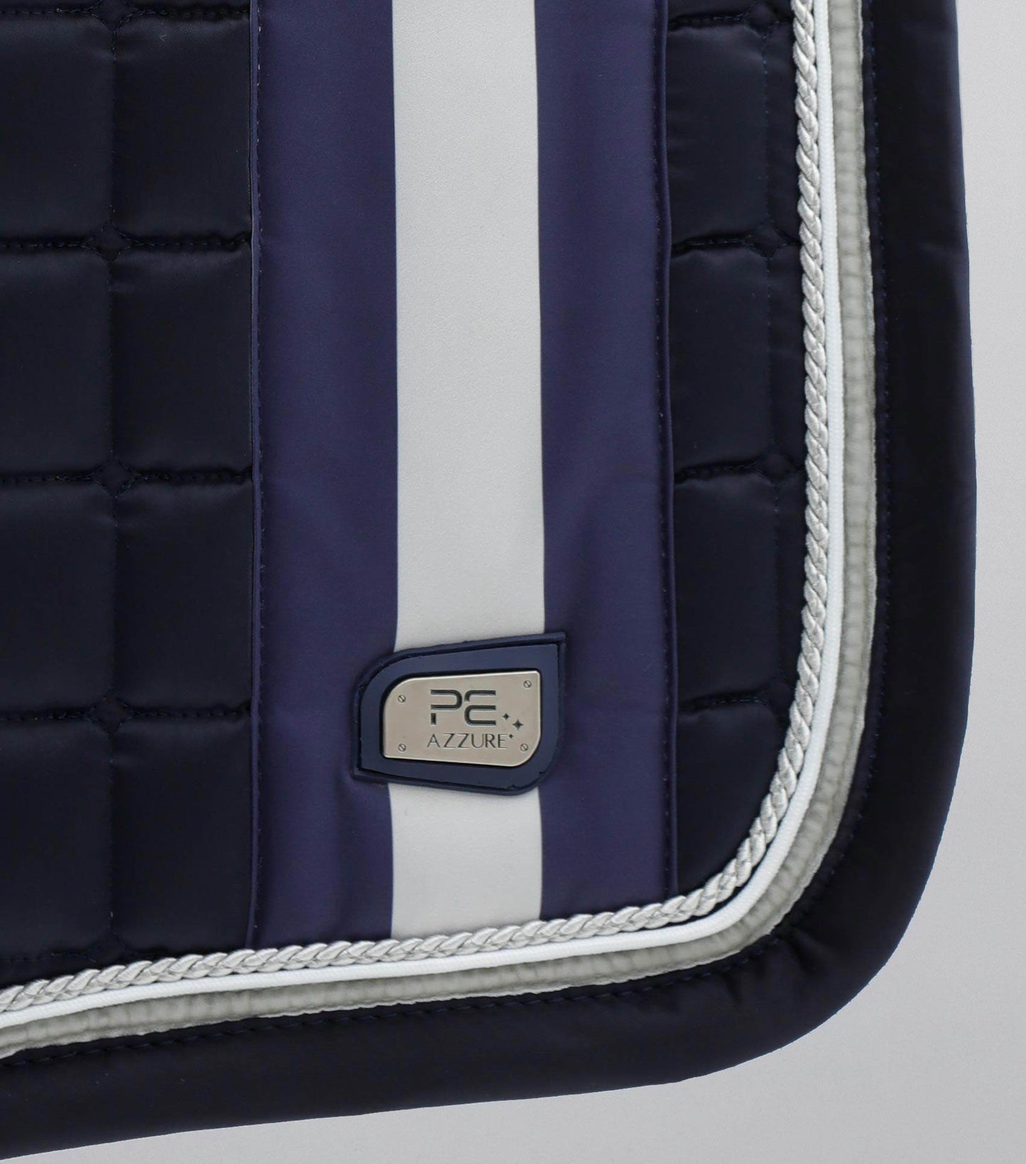 Premier Equine Azzure Anti-Slip Satin Dressage Square Navy - N P Equestrian & Pet Supplies Ltd