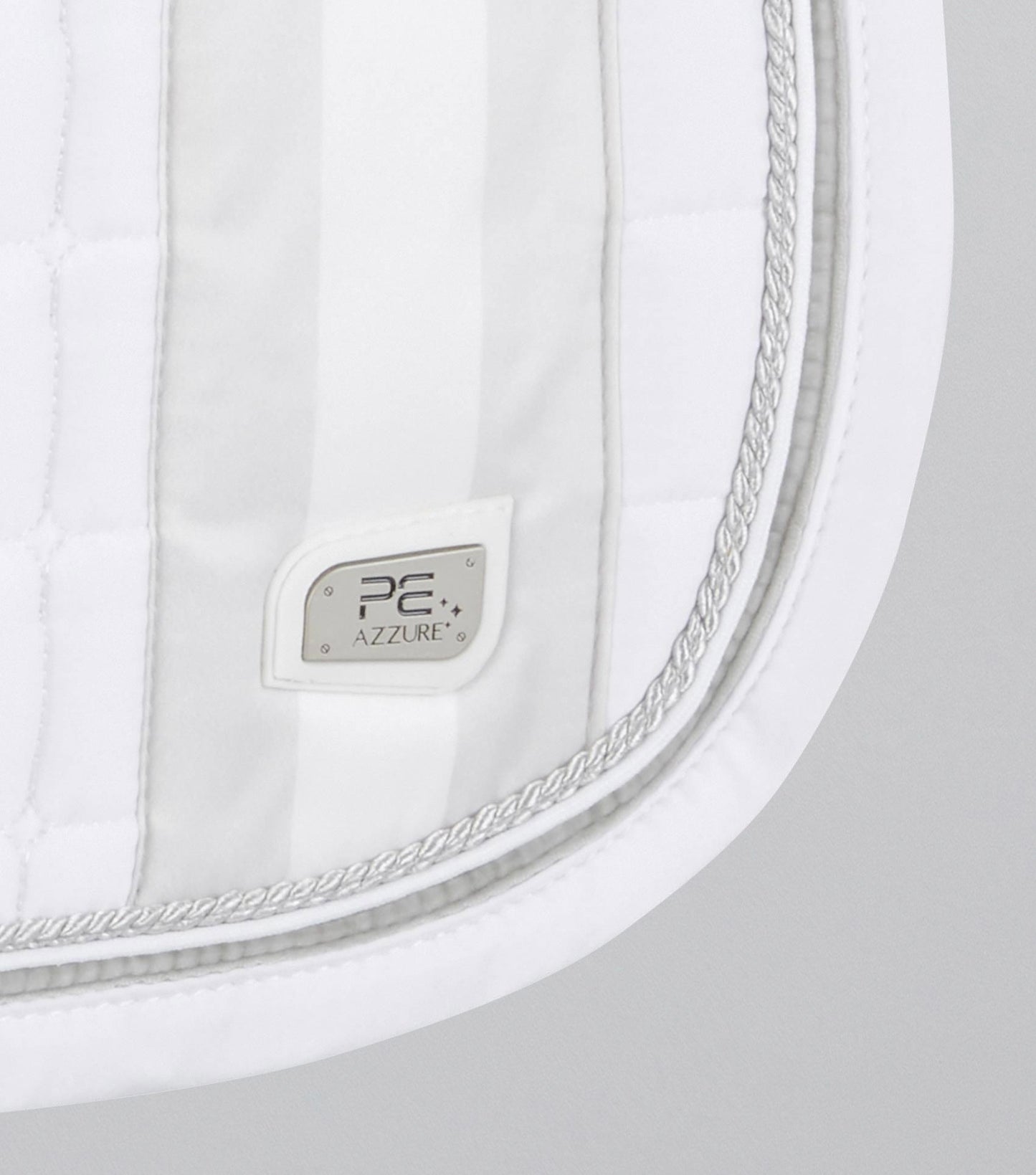 Premier Equine Azzure Anti-Slip Satin Dressage Square White