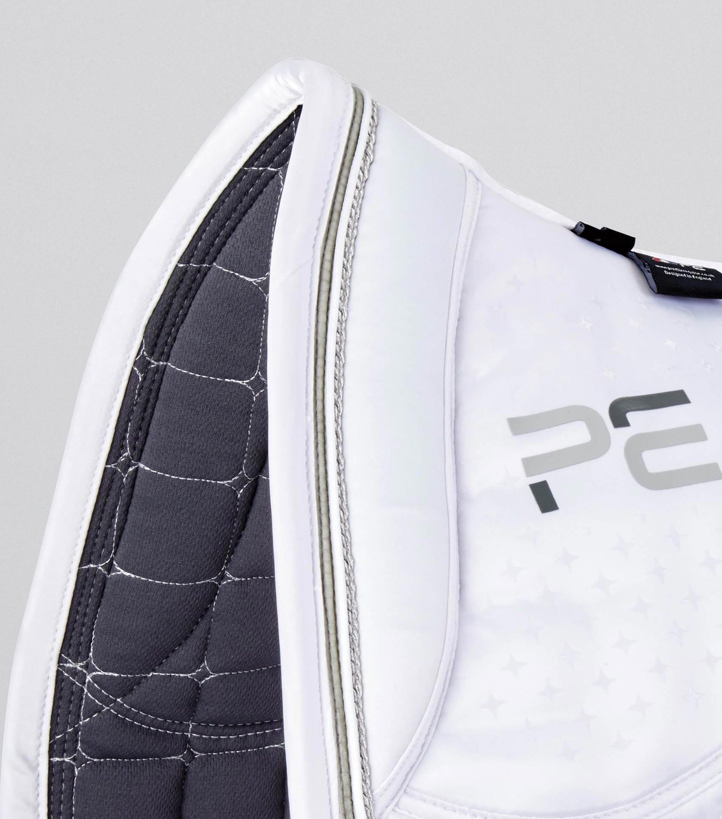 Premier Equine Azzure Anti-Slip Satin Dressage Square White
