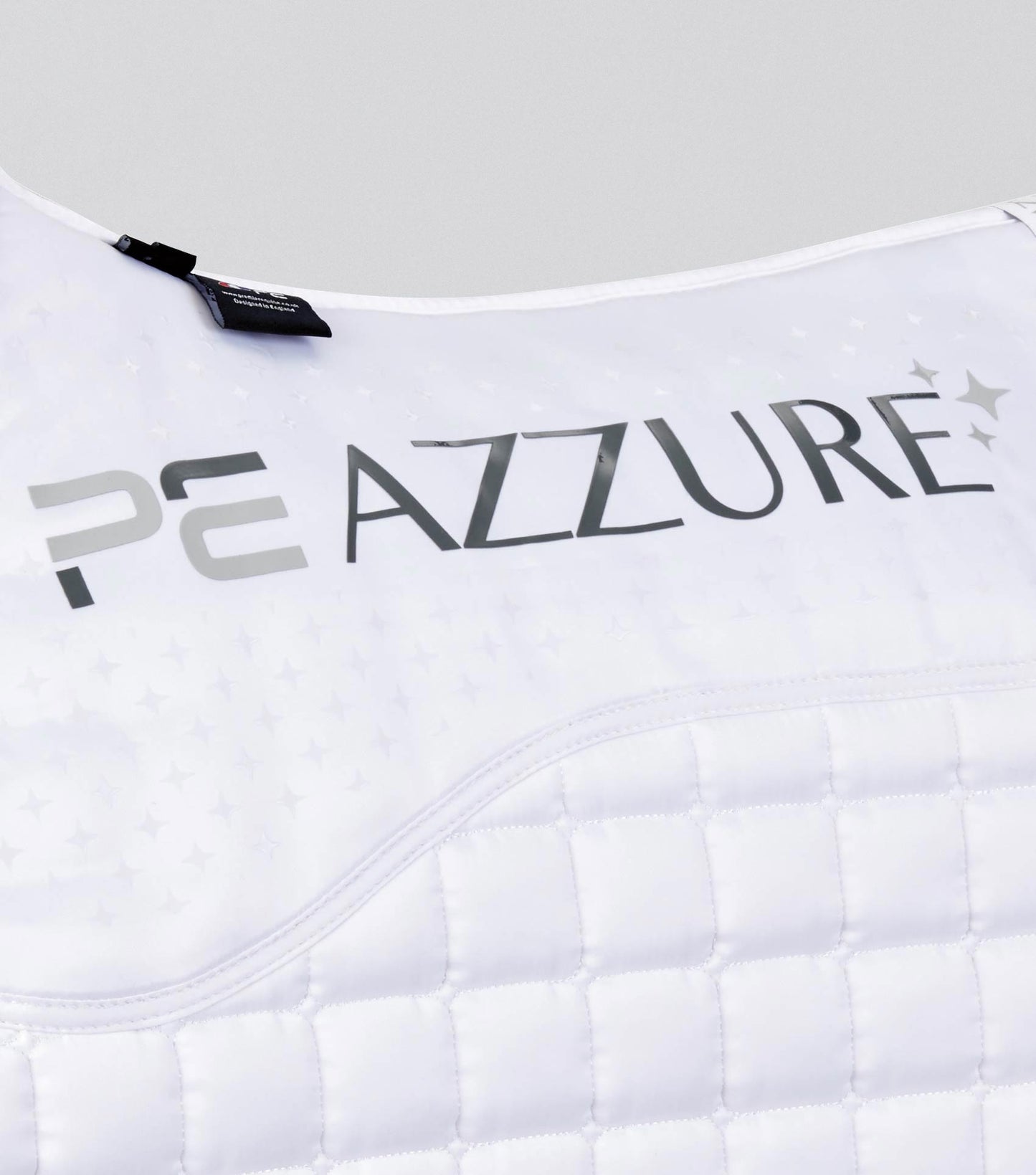 Premier Equine Azzure Anti-Slip Satin Dressage Square White