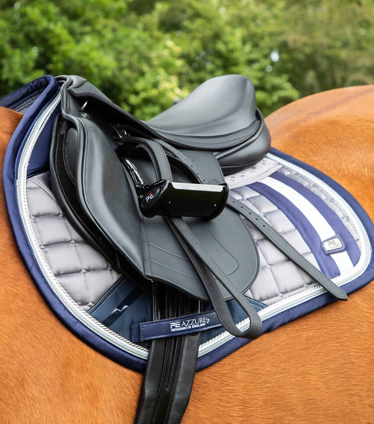 Premier Equine Azzure Anti-Slip Satin GP/ Jump Square Grey