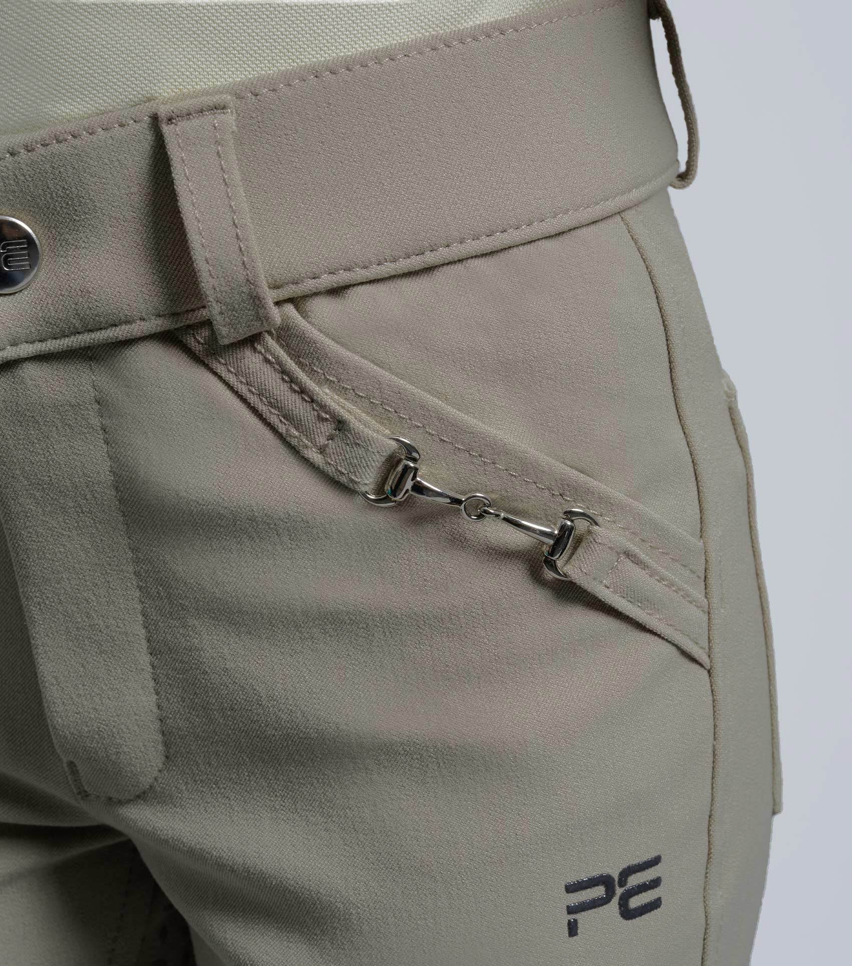 Premier Equine Brava Girls Full Seat Gel Competition Riding Breeches Beige - N P Equestrian & Pet Supplies Ltd