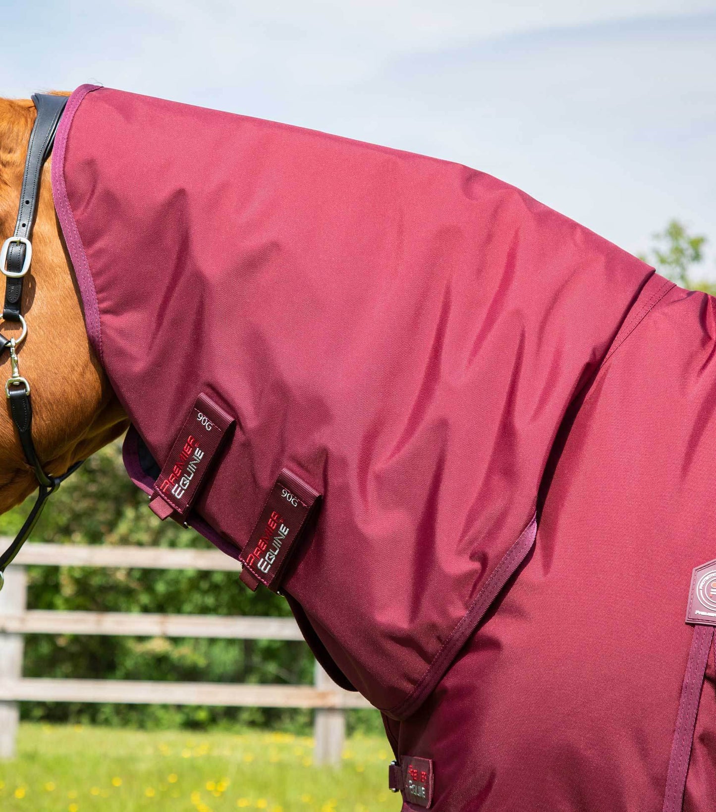 Premier Equine Buster Storm 90g Combo Turnout Rug with Classic Neck Burgundy - N P Equestrian & Pet Supplies Ltd