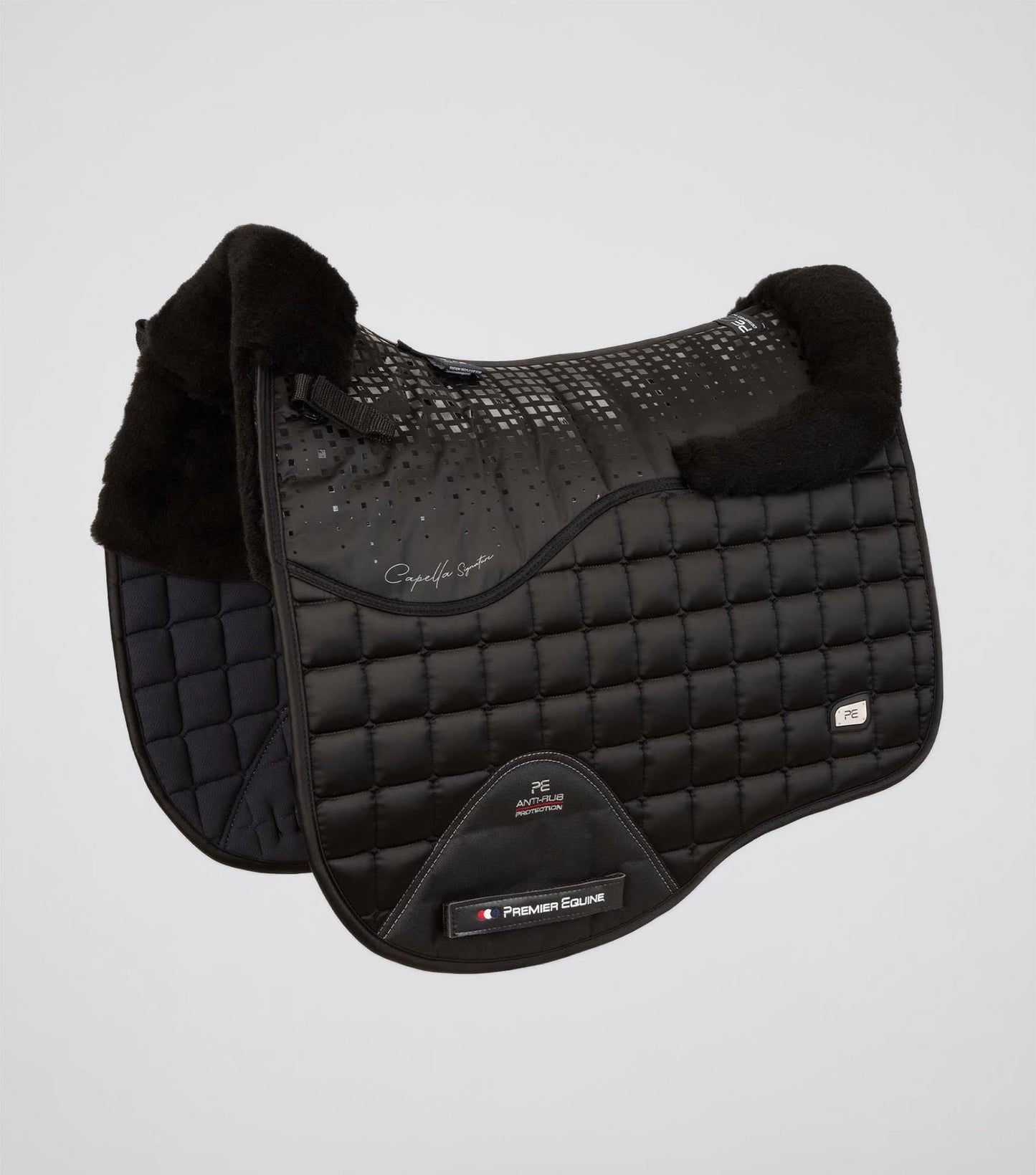 Premier Equine Capella Close Contact Merino Wool Dressage Square Black/Black Wool