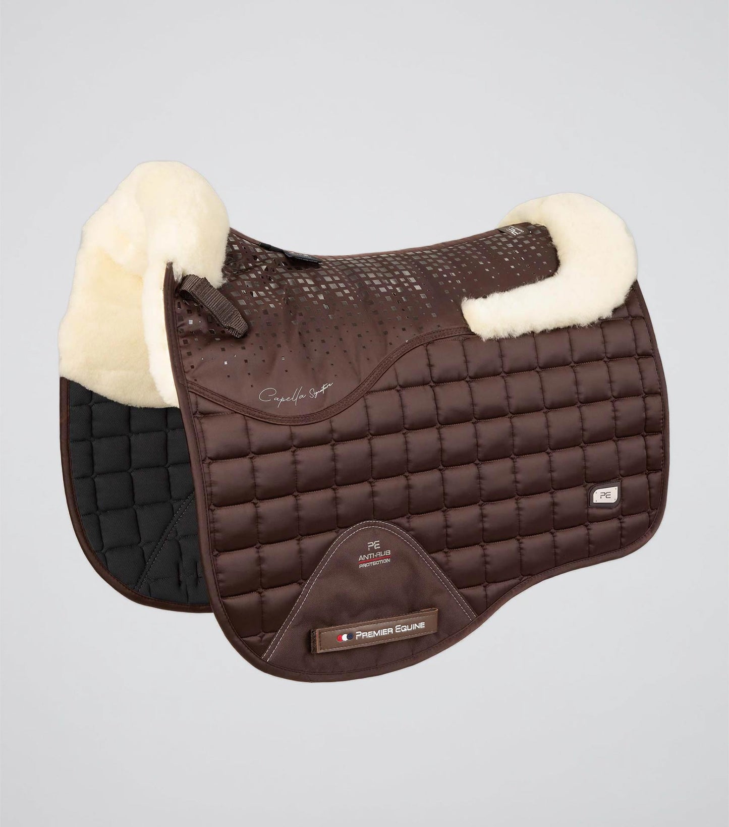 Premier Equine Capella Close Contact Merino Wool Dressage Square Brown/Natural Wool