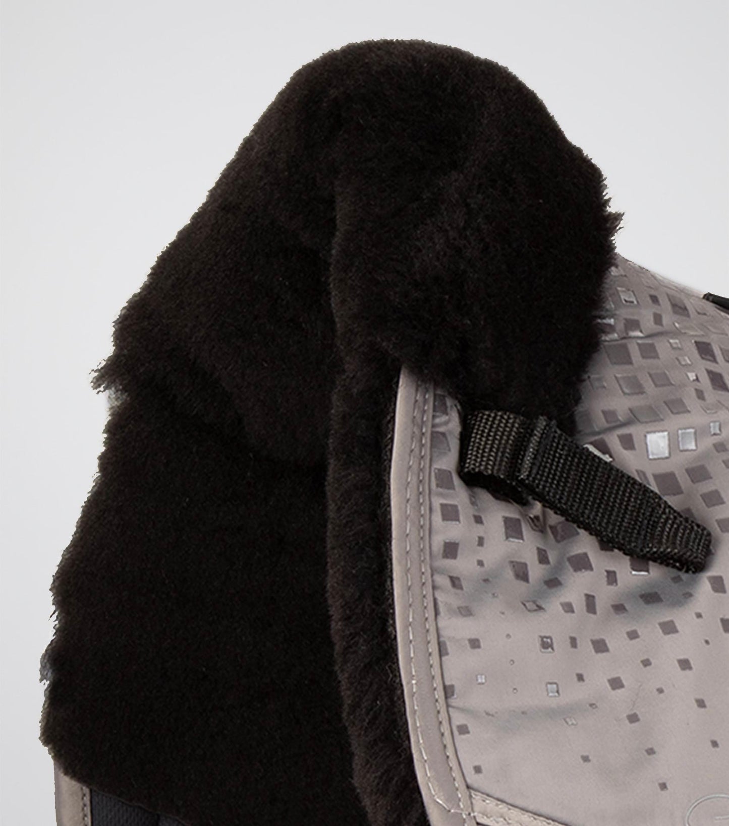 Premier Equine Capella Close Contact Merino Wool Dressage Square Grey/Black Wool