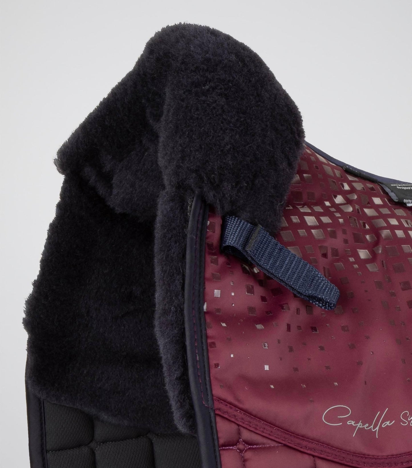 Premier Equine Capella Close Contact Merino Wool Dressage Square Wine/Navy Wool