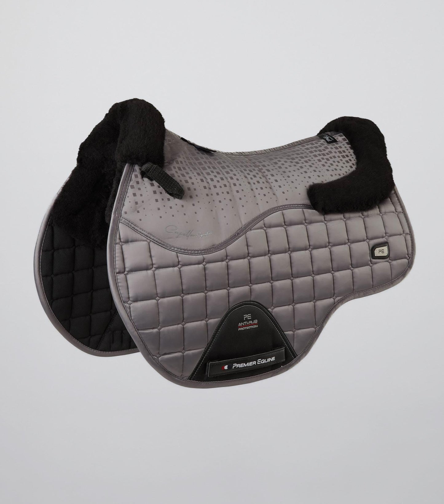 Premier Equine Capella Close Contact Merino Wool GP/Jump Square Grey/Black Wool