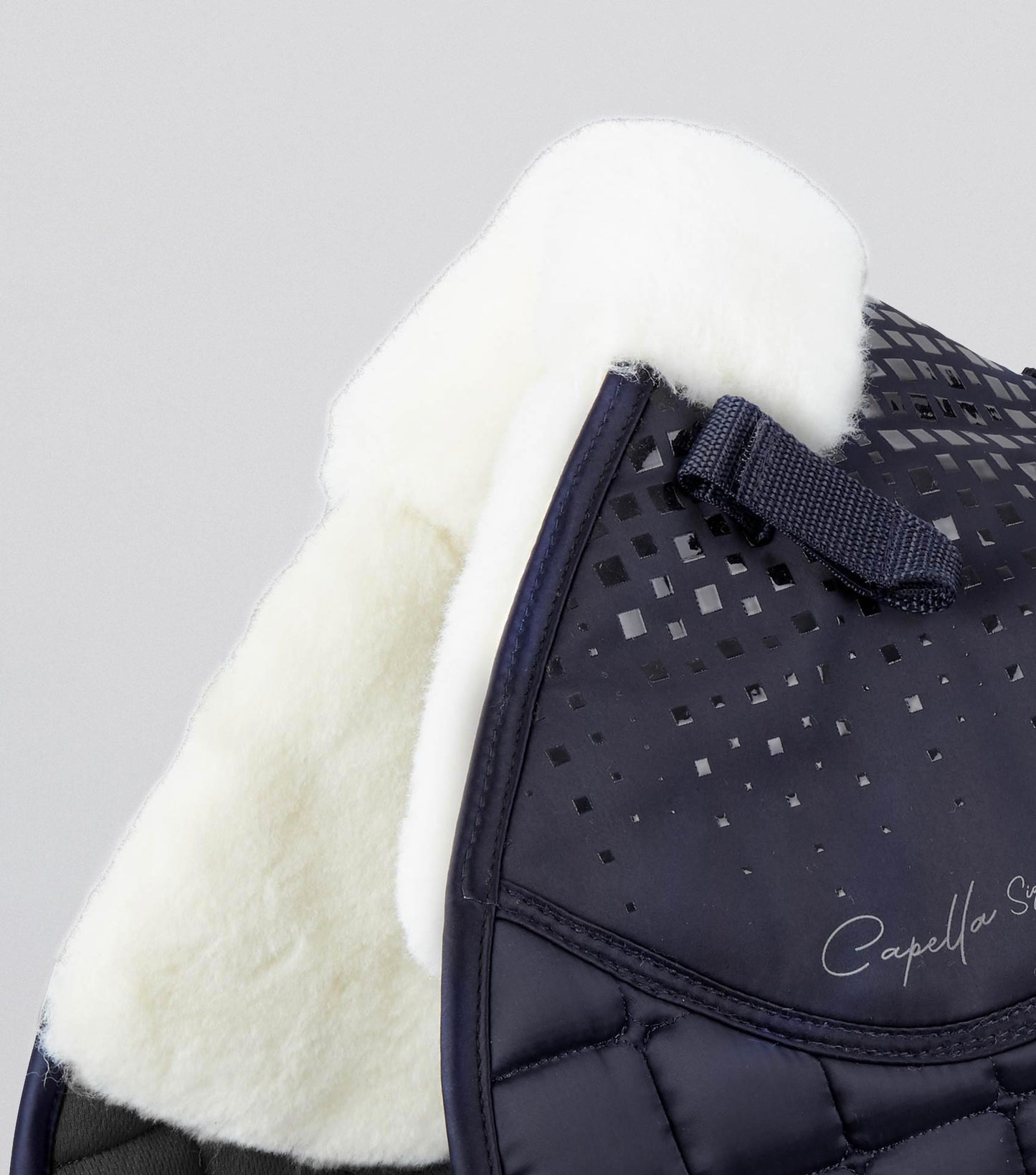 Premier Equine Capella Close Contact Merino Wool GP/Jump Square Navy/Natural Wool