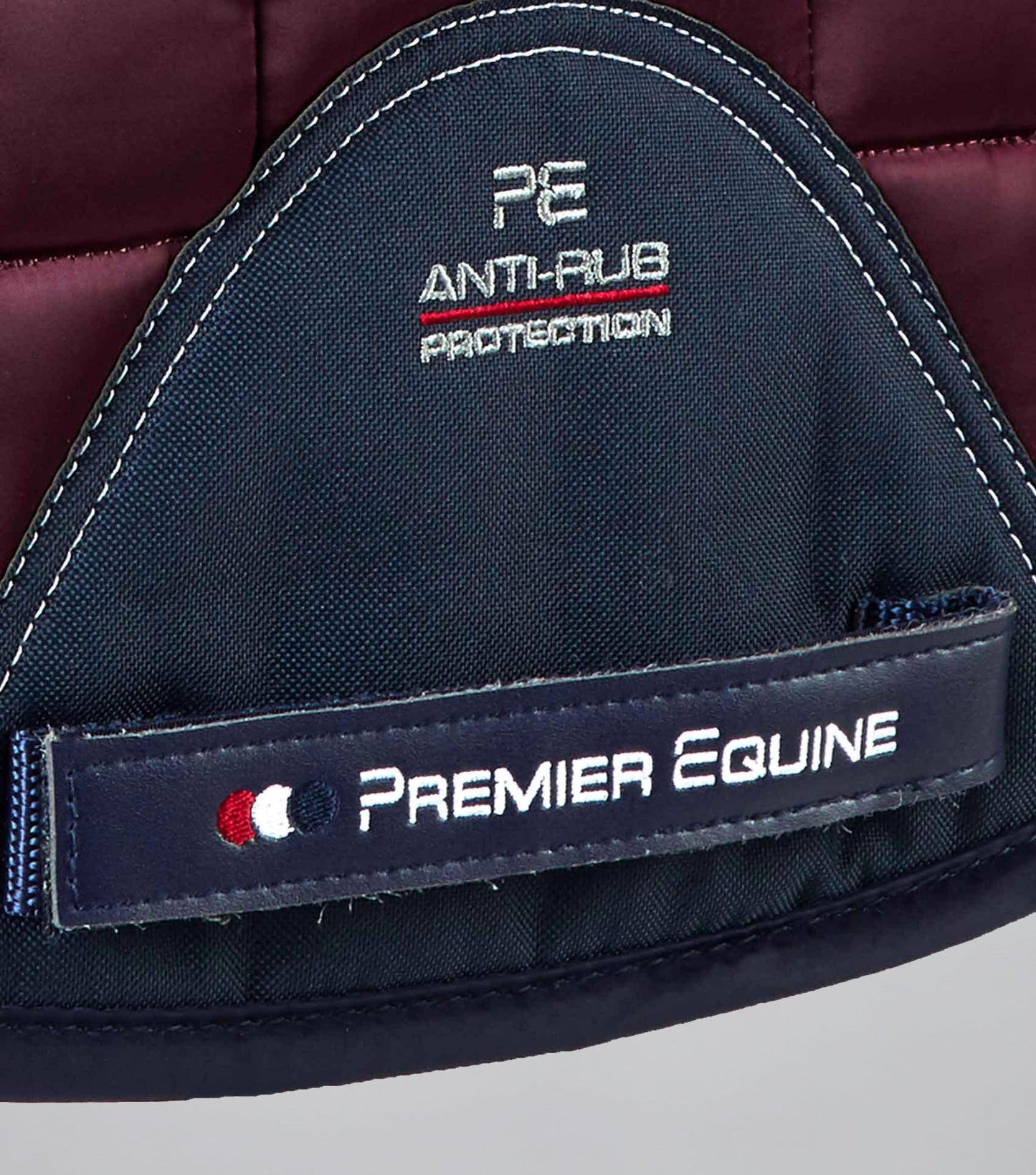 Premier Equine Capella Close Contact Merino Wool GP/Jump Square Wine/Navy Wool