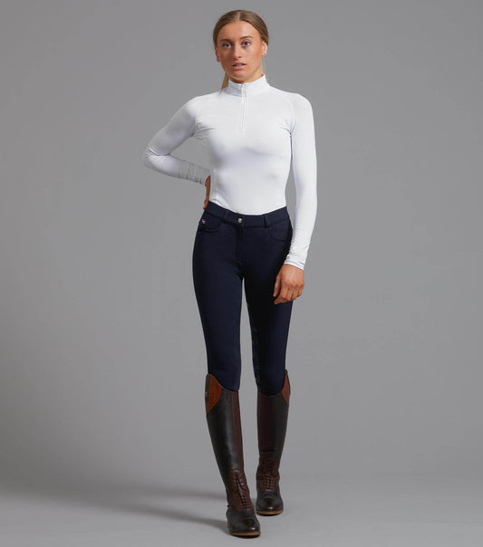 Premier Equine Cassa Ladies Full Seat Gel Riding Breeches Navy - N P Equestrian & Pet Supplies Ltd