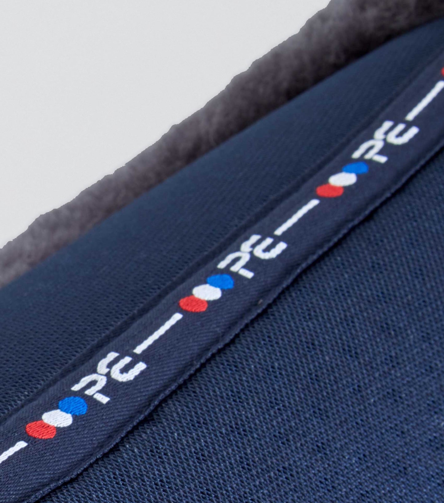 Premier Equine Close Contact Airtechnology Shockproof Wool Saddle Pad - Dressage Square Navy/Grey Wool