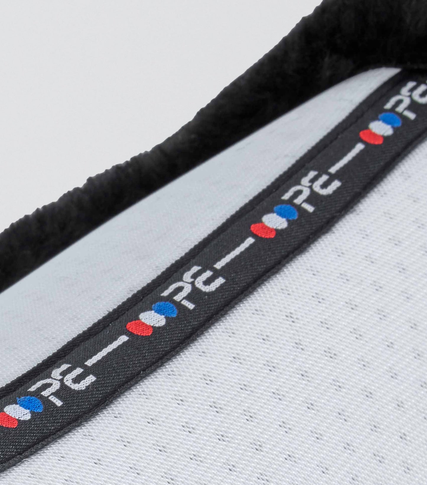Premier Equine Close Contact Airtechnology Shockproof Wool Saddle Pad - Dressage Square White/Black Wool