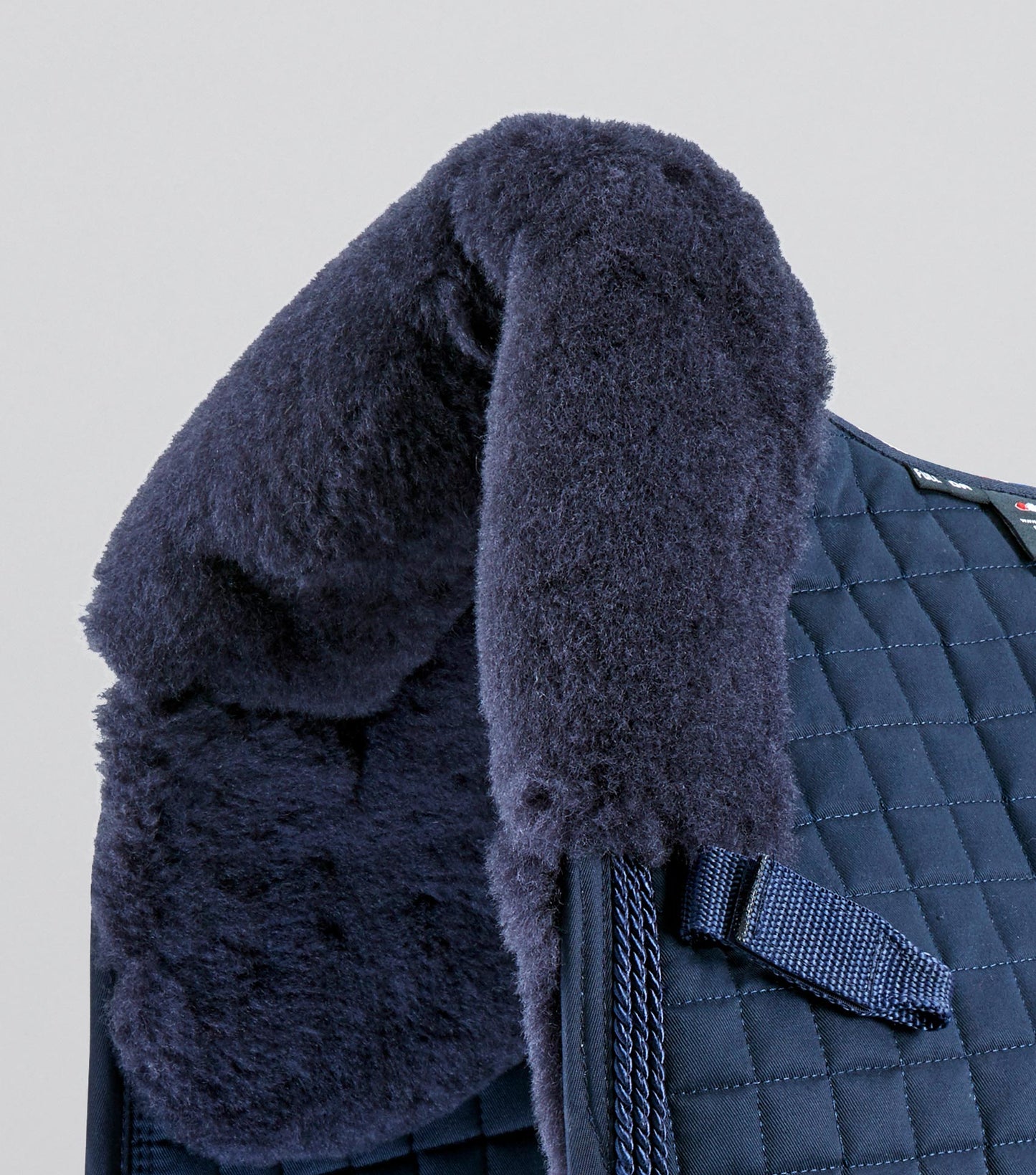 Premier Equine Close Contact Merino Wool European Saddle Pad - Dressage Saddle Pad Navy/Navy Wool