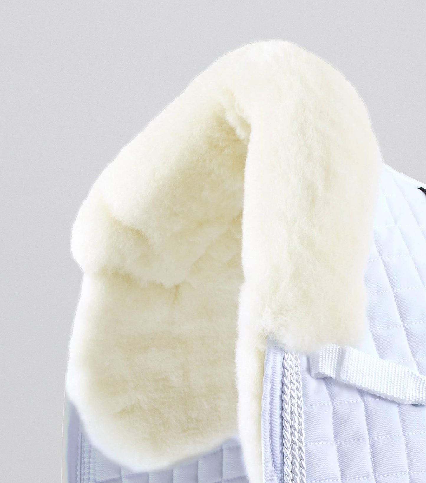Premier Equine Close Contact Merino Wool European Saddle Pad - Dressage Saddle Pad White/Natural Wool