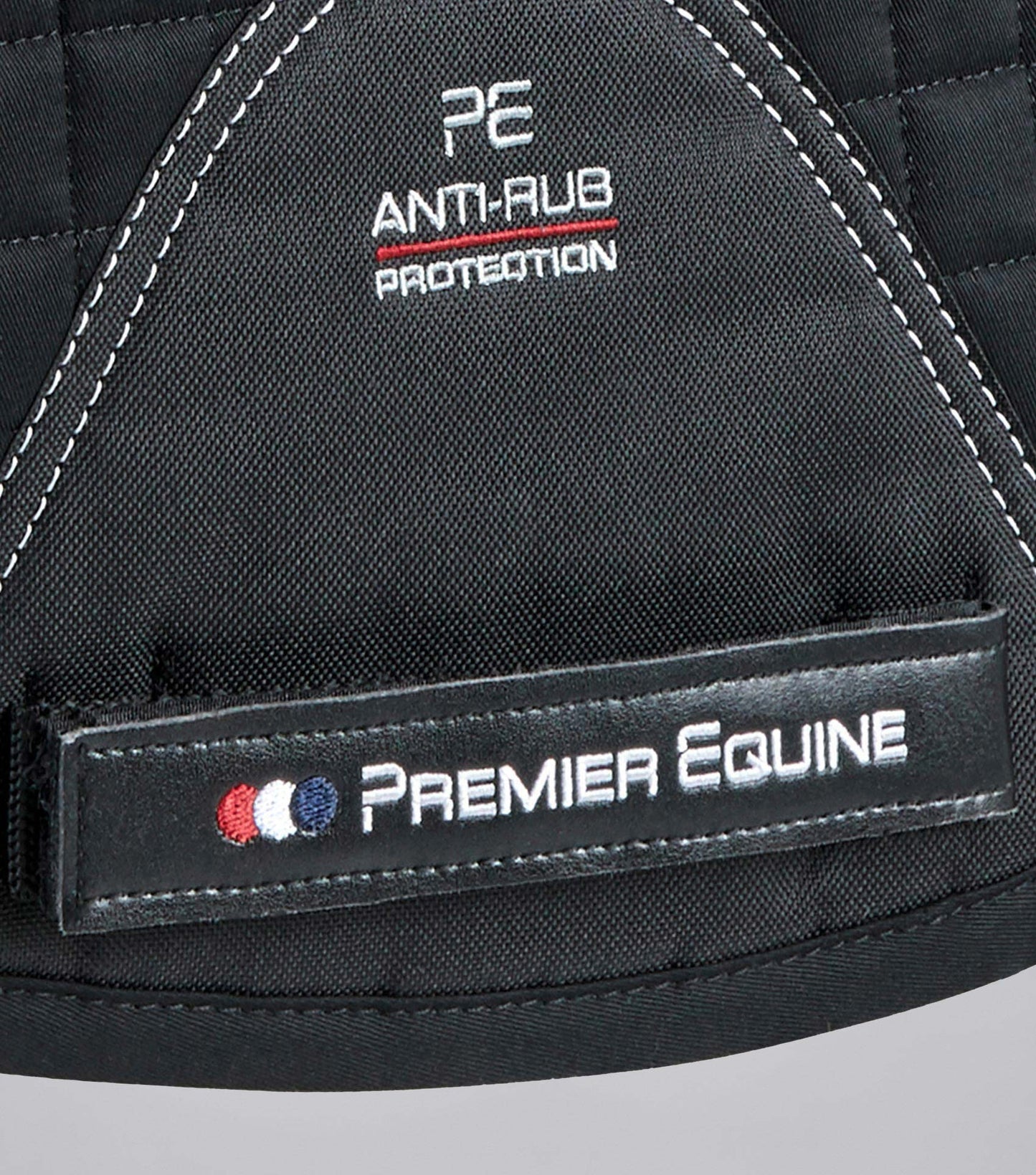 Premier Equine Close Contact Merino Wool European Saddle Pad - GP/Jump Square Black/Natural Wool