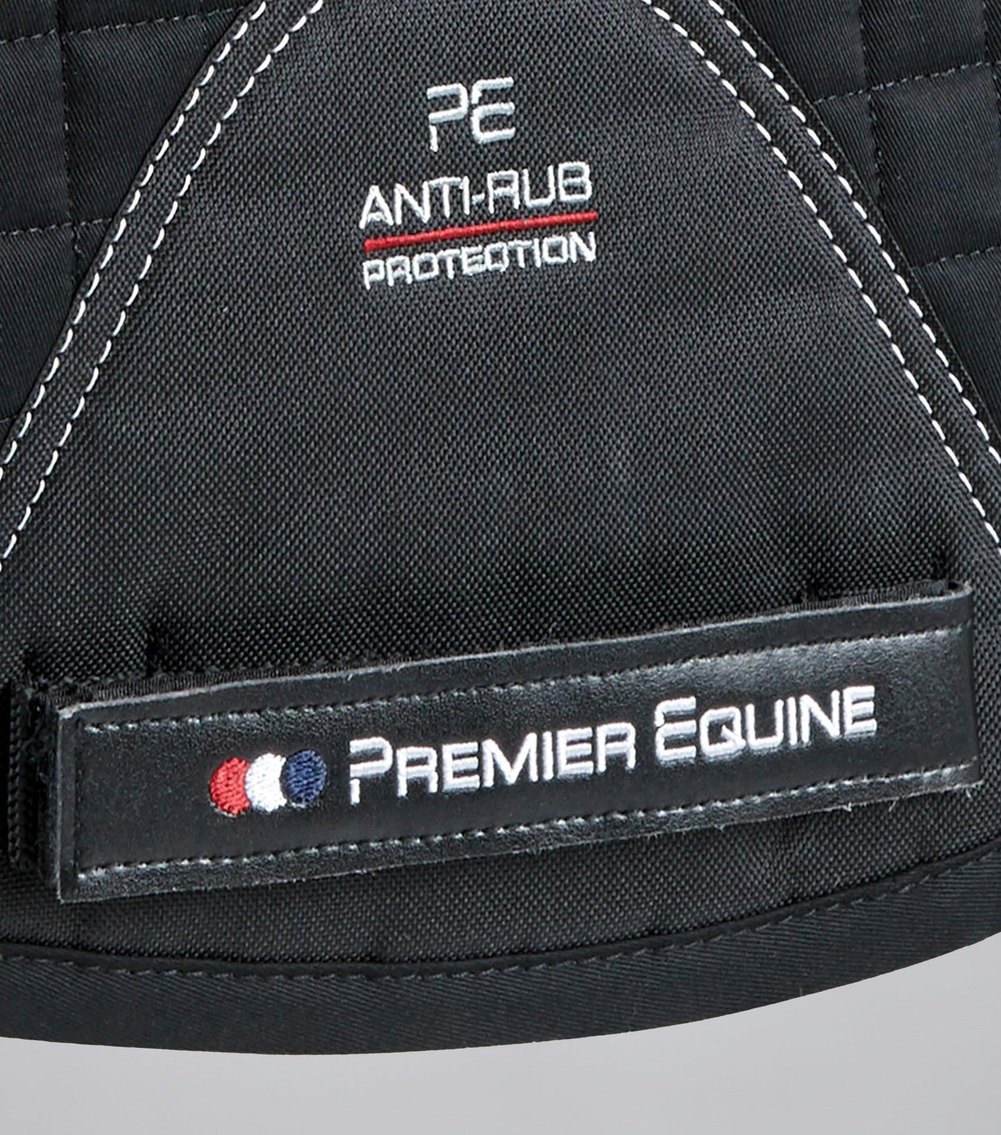 Premier Equine Close Contact Merino Wool European Saddle Pad - GP/Jump Square Black/Black Wool