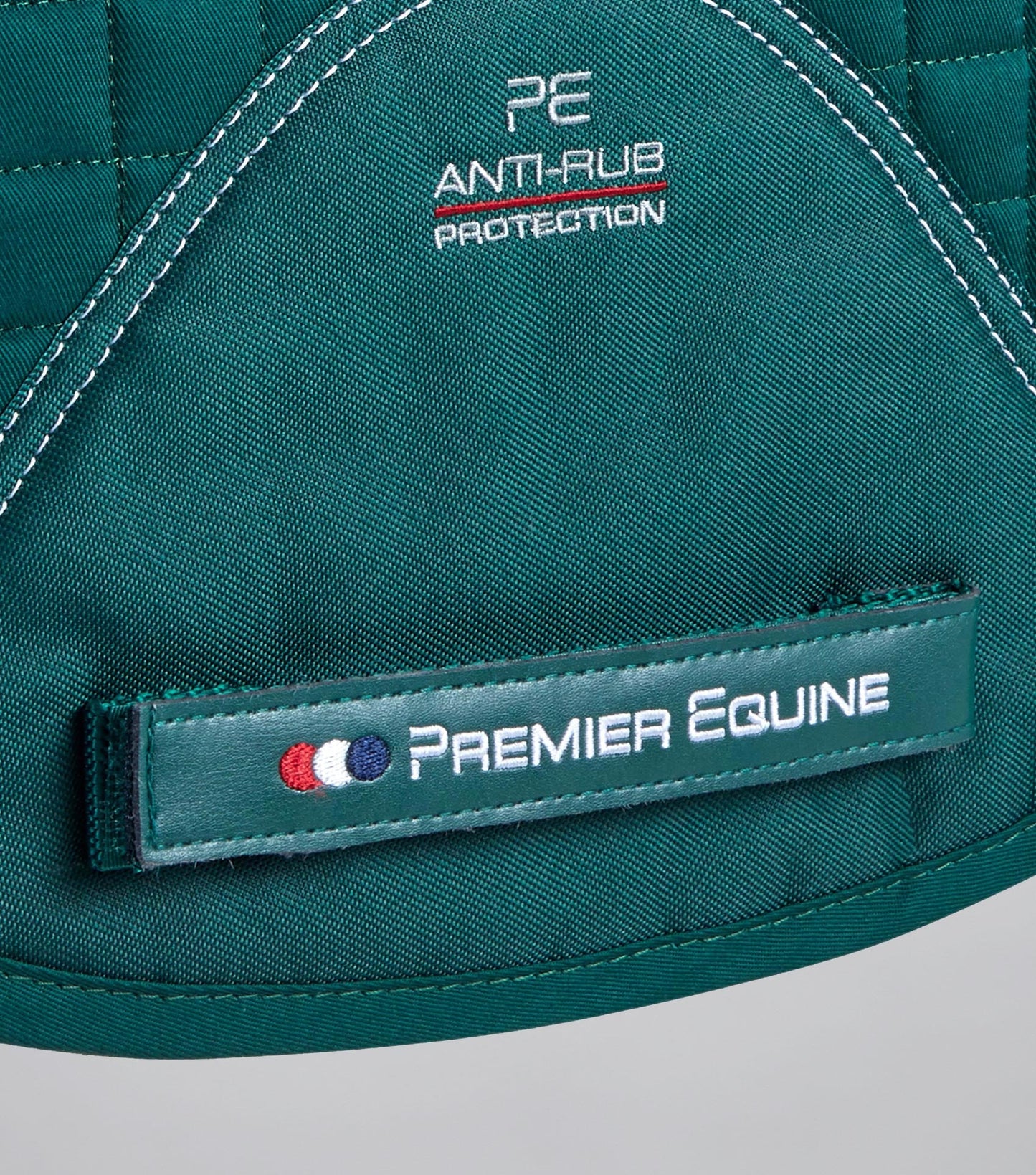 Premier Equine Close Contact Merino Wool European Saddle Pad - GP/Jump Square Green/Green Wool