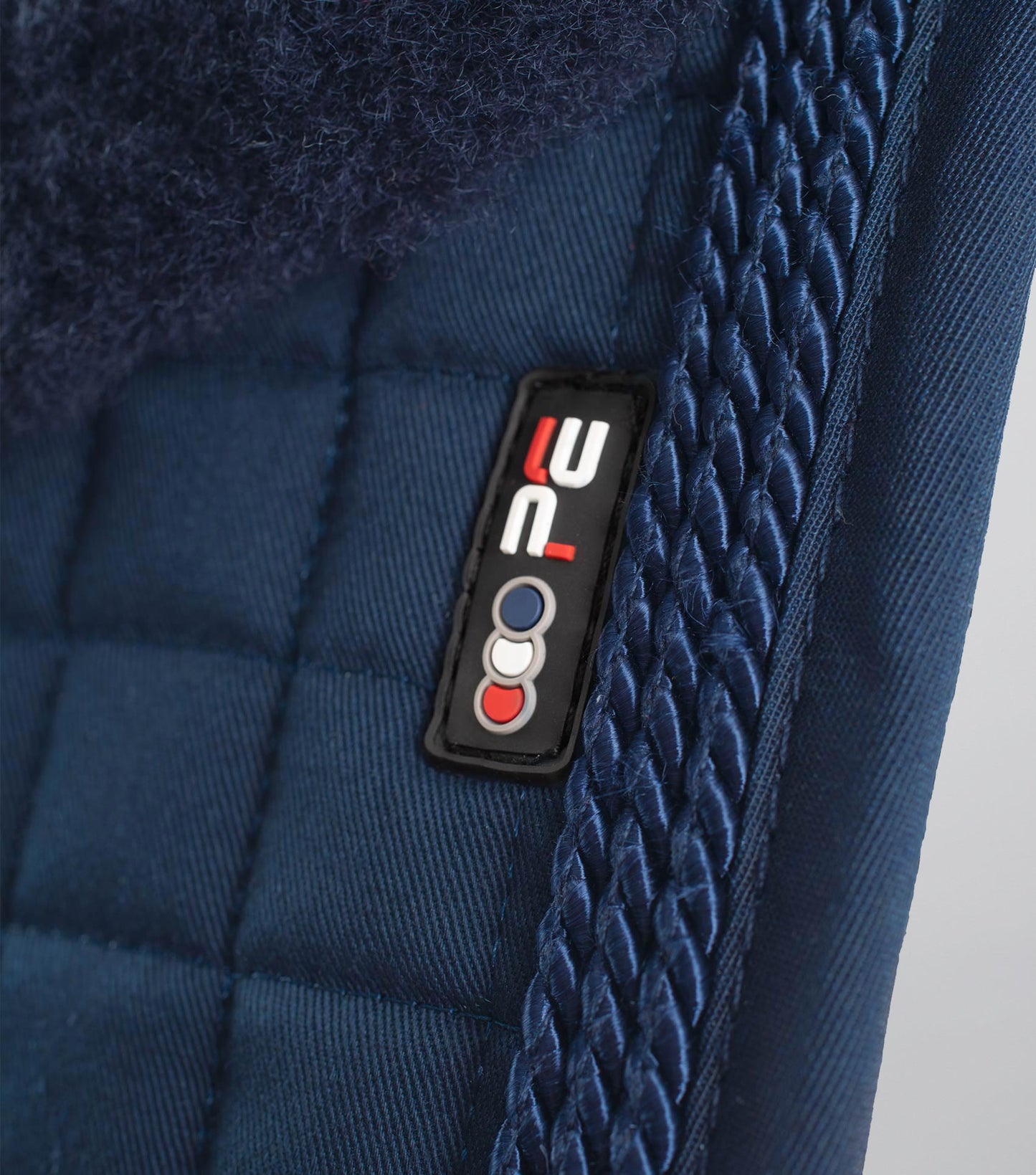 Premier Equine Close Contact Merino Wool European Saddle Pad - GP/Jump Square Navy/Navy Wool