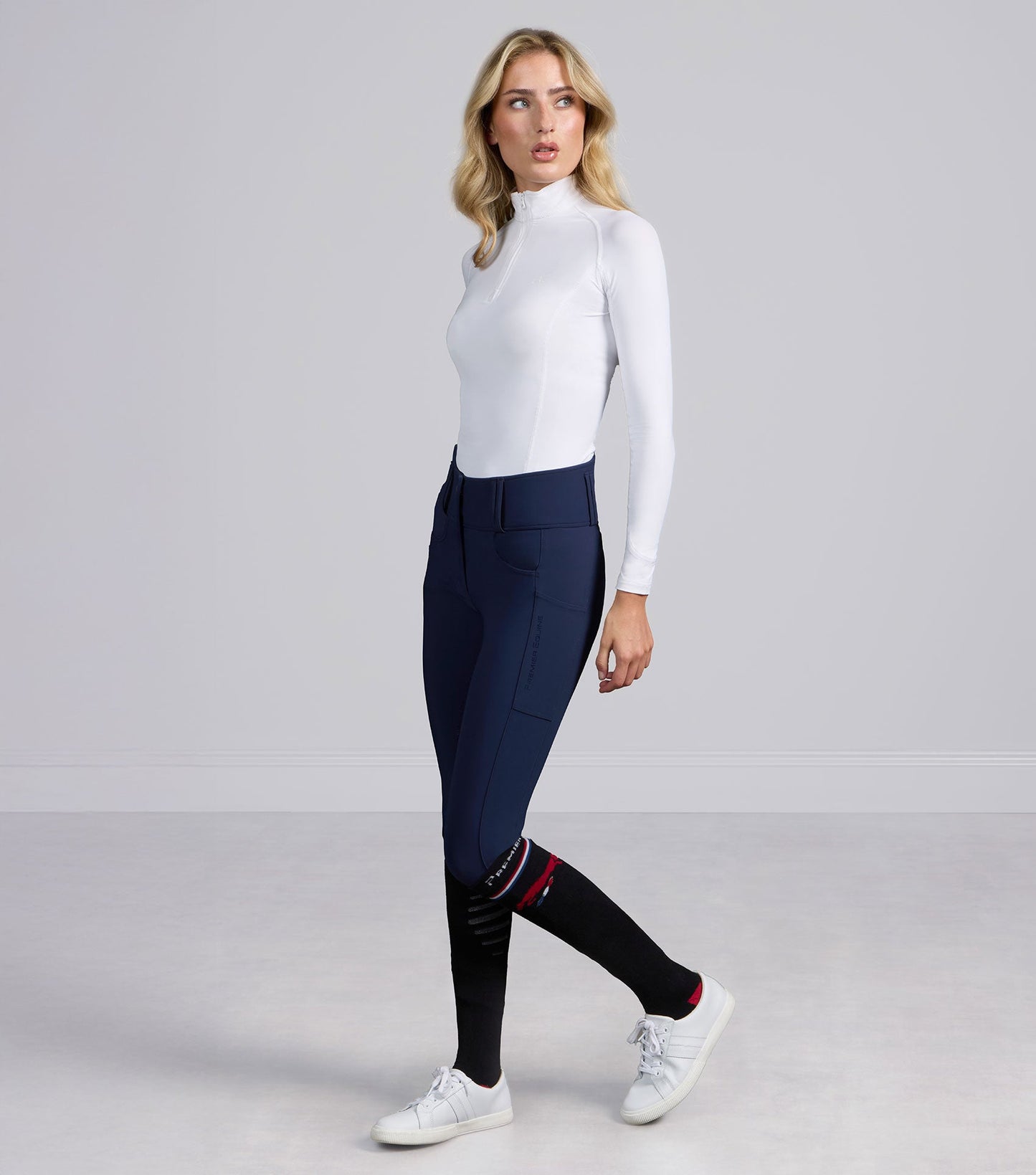 Premier Equine Coco II Women's Gel Full Seat Riding Breeches - Navy - N P Equestrian & Pet Supplies Ltd