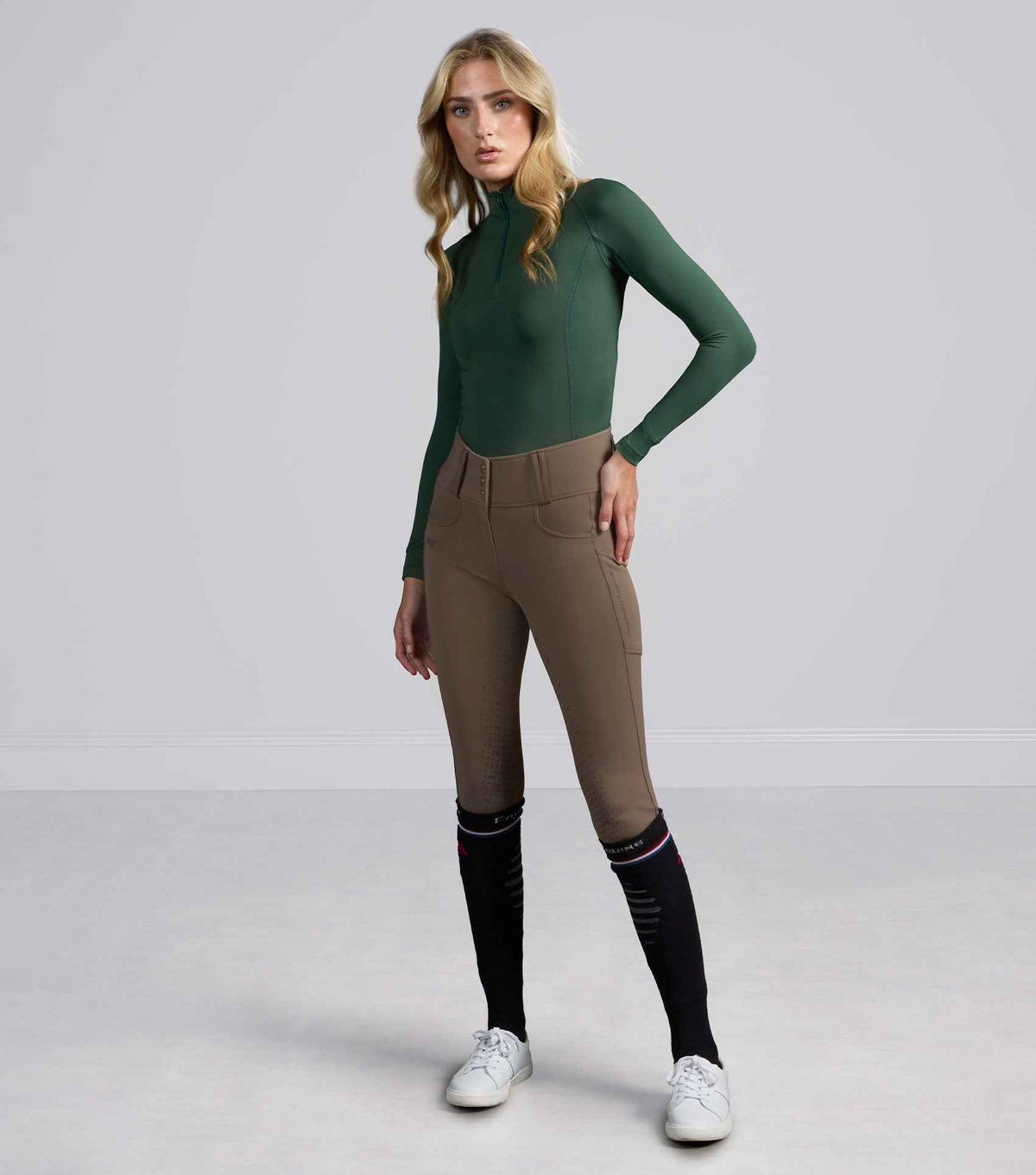 Premier Equine Coco II Women's Gel Full Seat Riding Breeches - Walnut